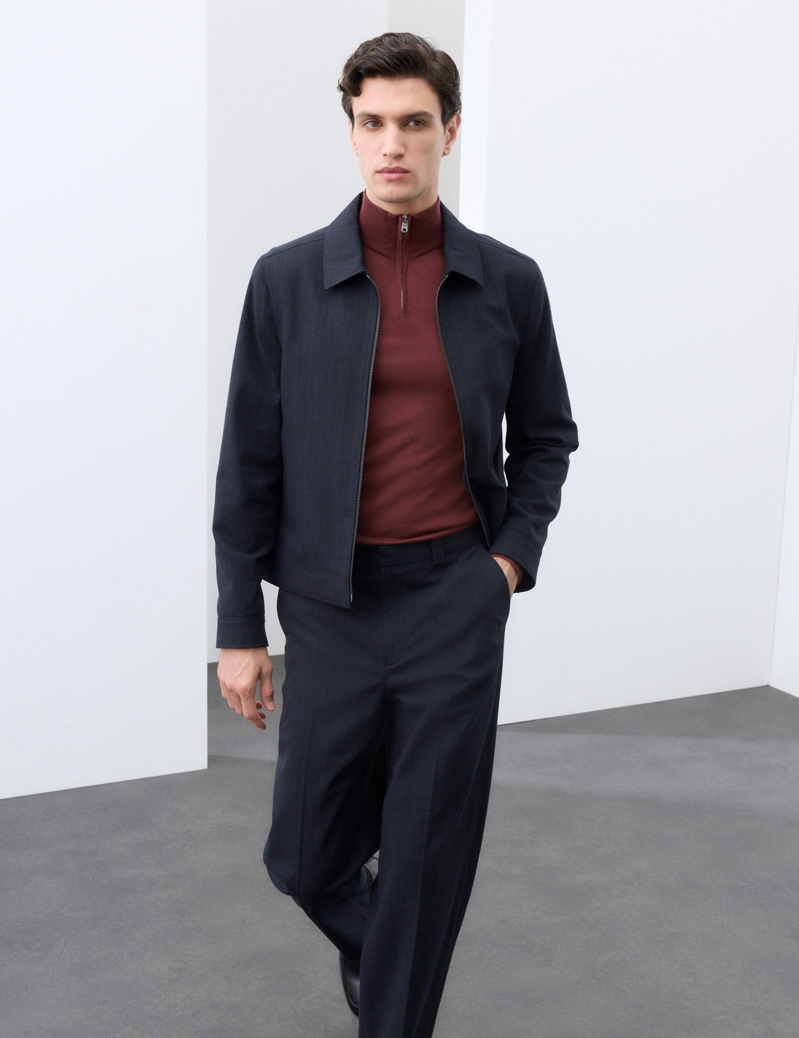 Pure Extra Fine Merino Wool Half Zip Jumper 4 of 6