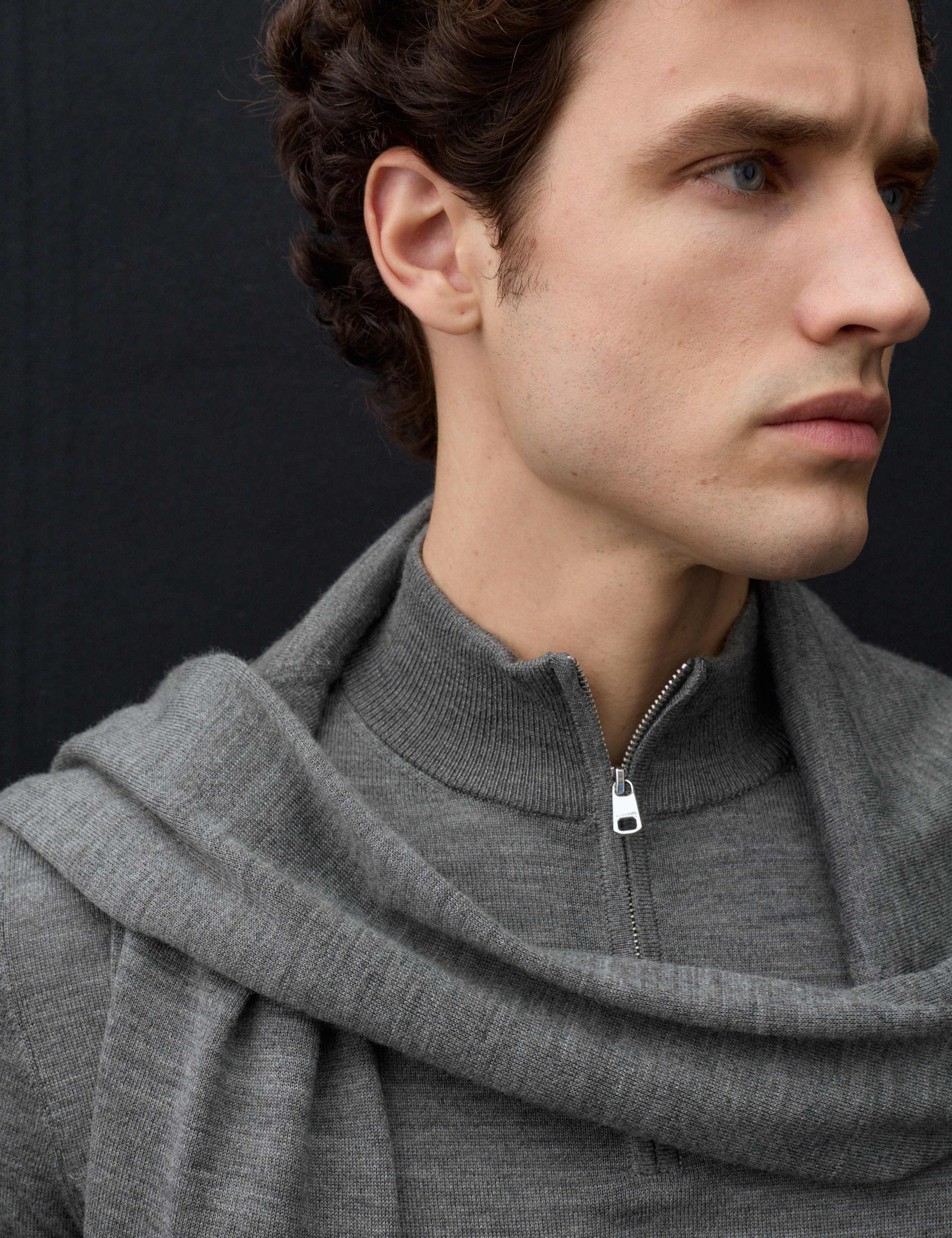 Pure Extra Fine Merino Wool Half Zip Jumper 4 of 6