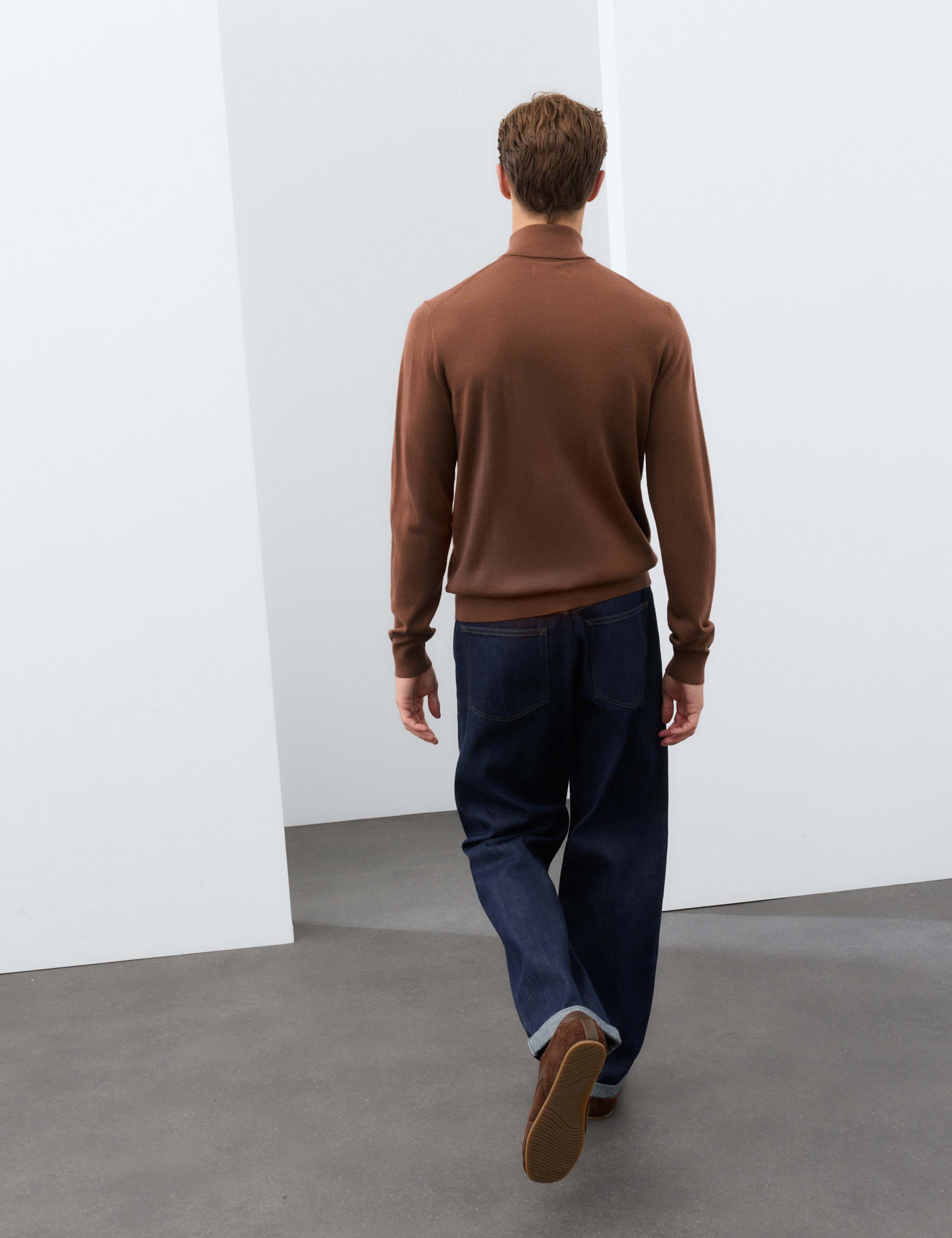 Pure Extra Fine Merino Wool Half Zip Jumper 3 of 6