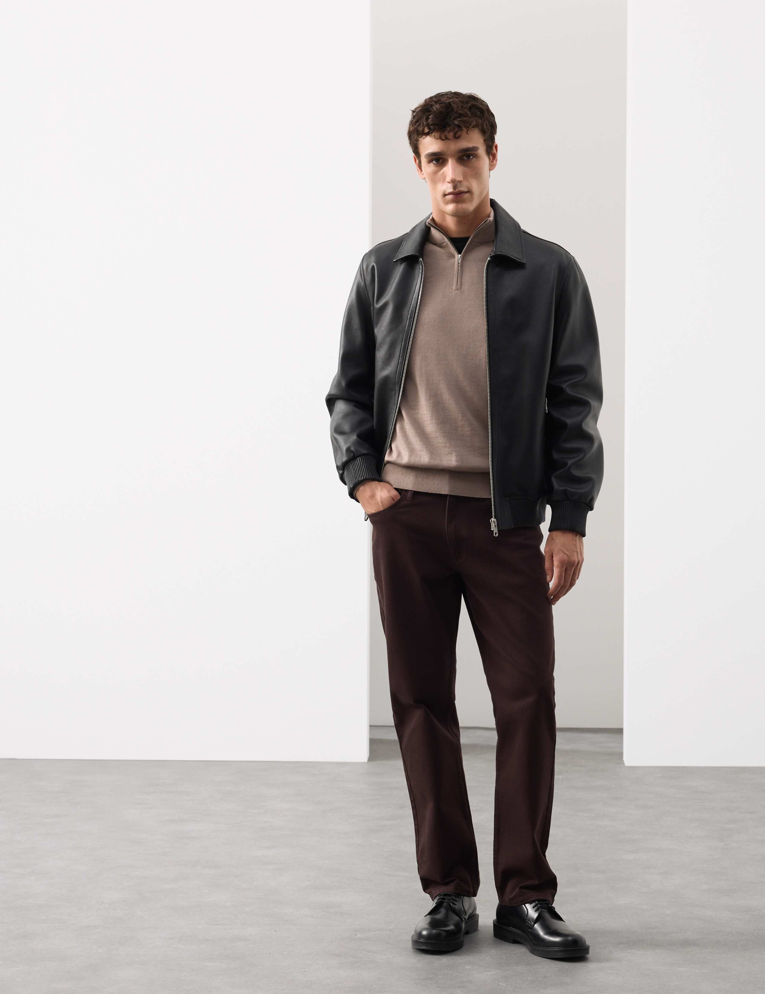 Pure Extra Fine Merino Wool Half Zip Jumper 3 of 6