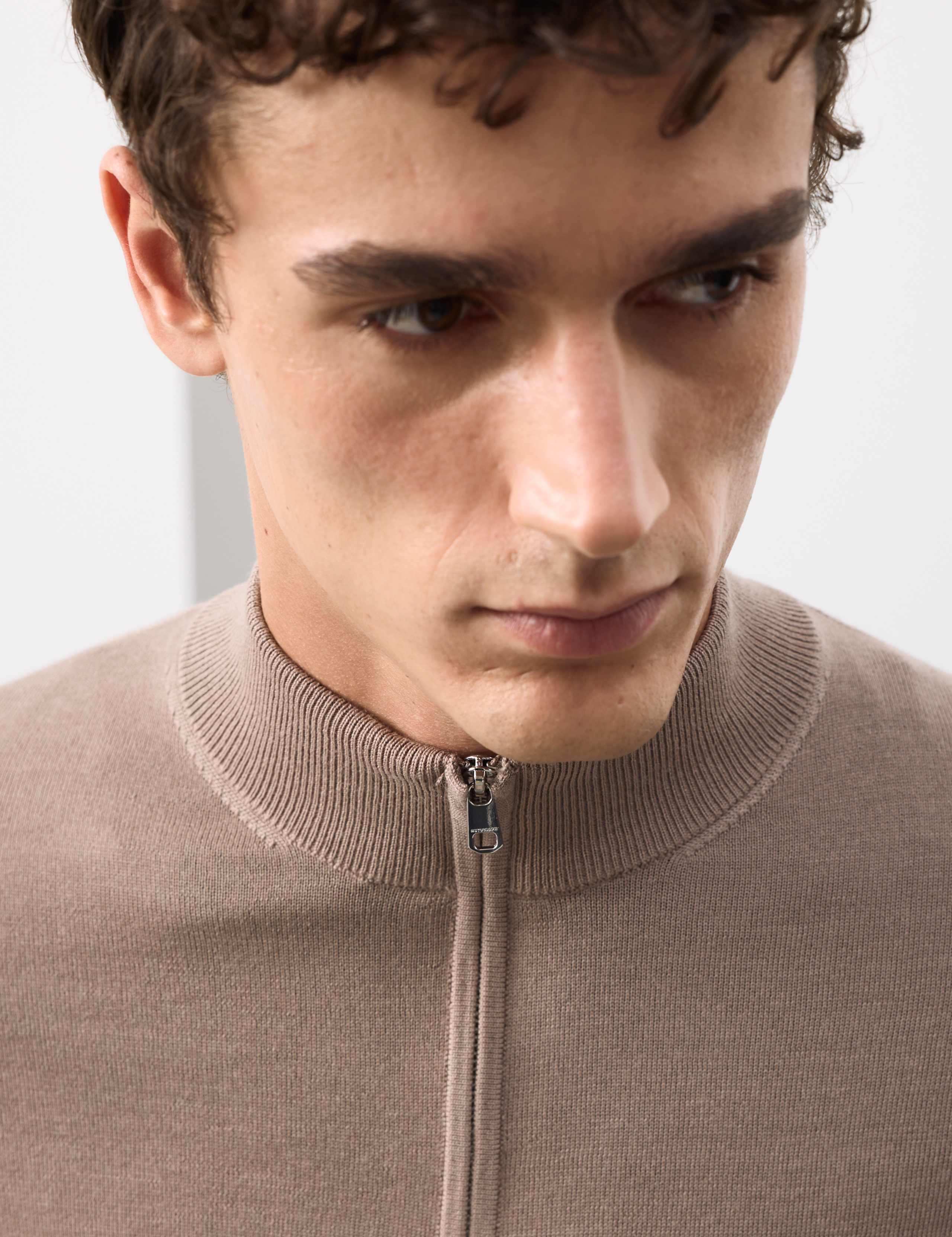 Pure Extra Fine Merino Wool Half Zip Jumper 6 of 6