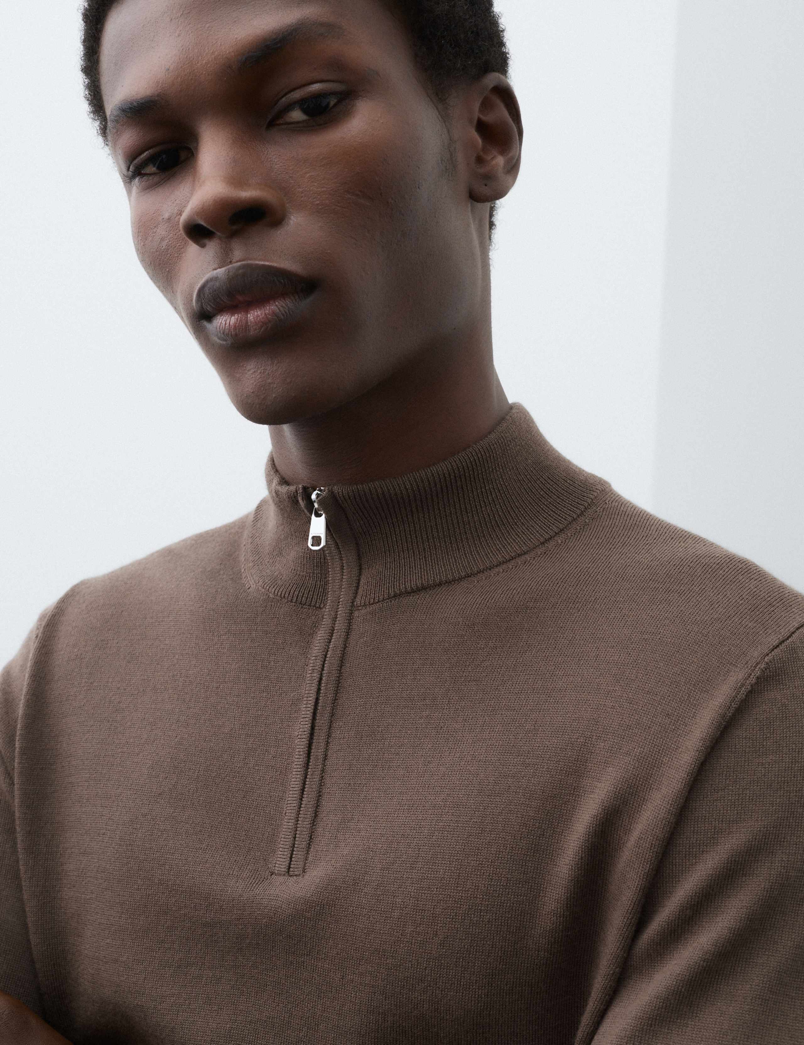 Pure Extra Fine Merino Wool Half Zip Jumper 7 of 7