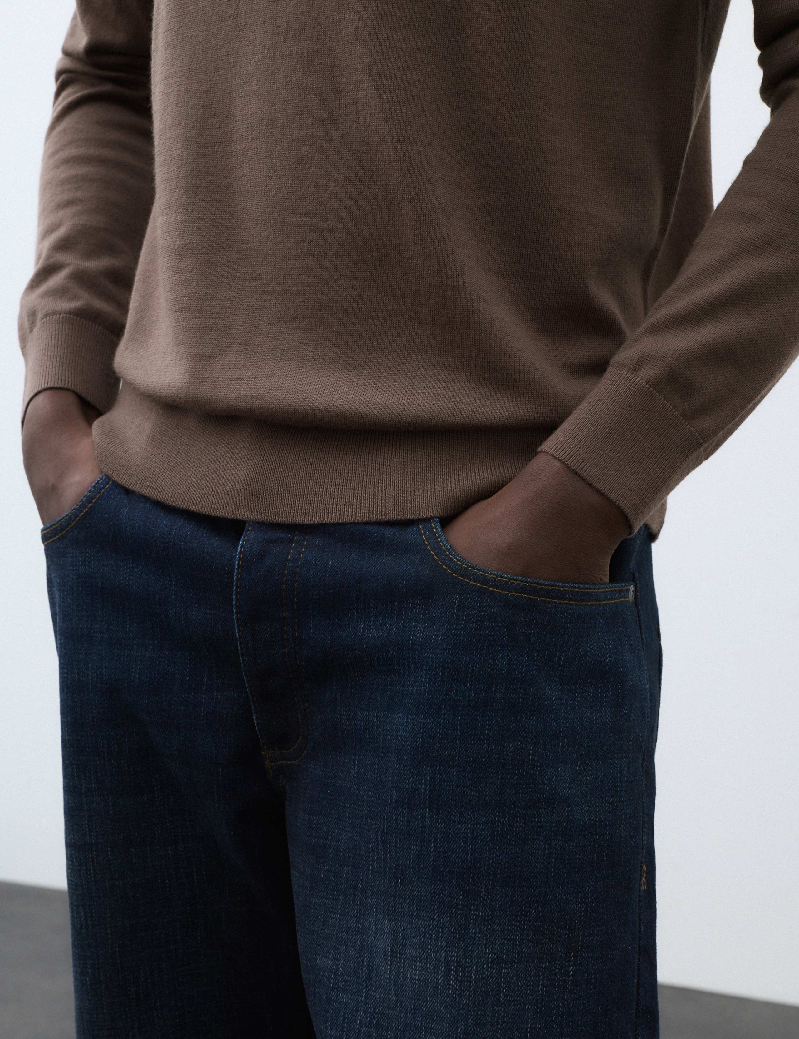 Pure Extra Fine Merino Wool Half Zip Jumper 6 of 7