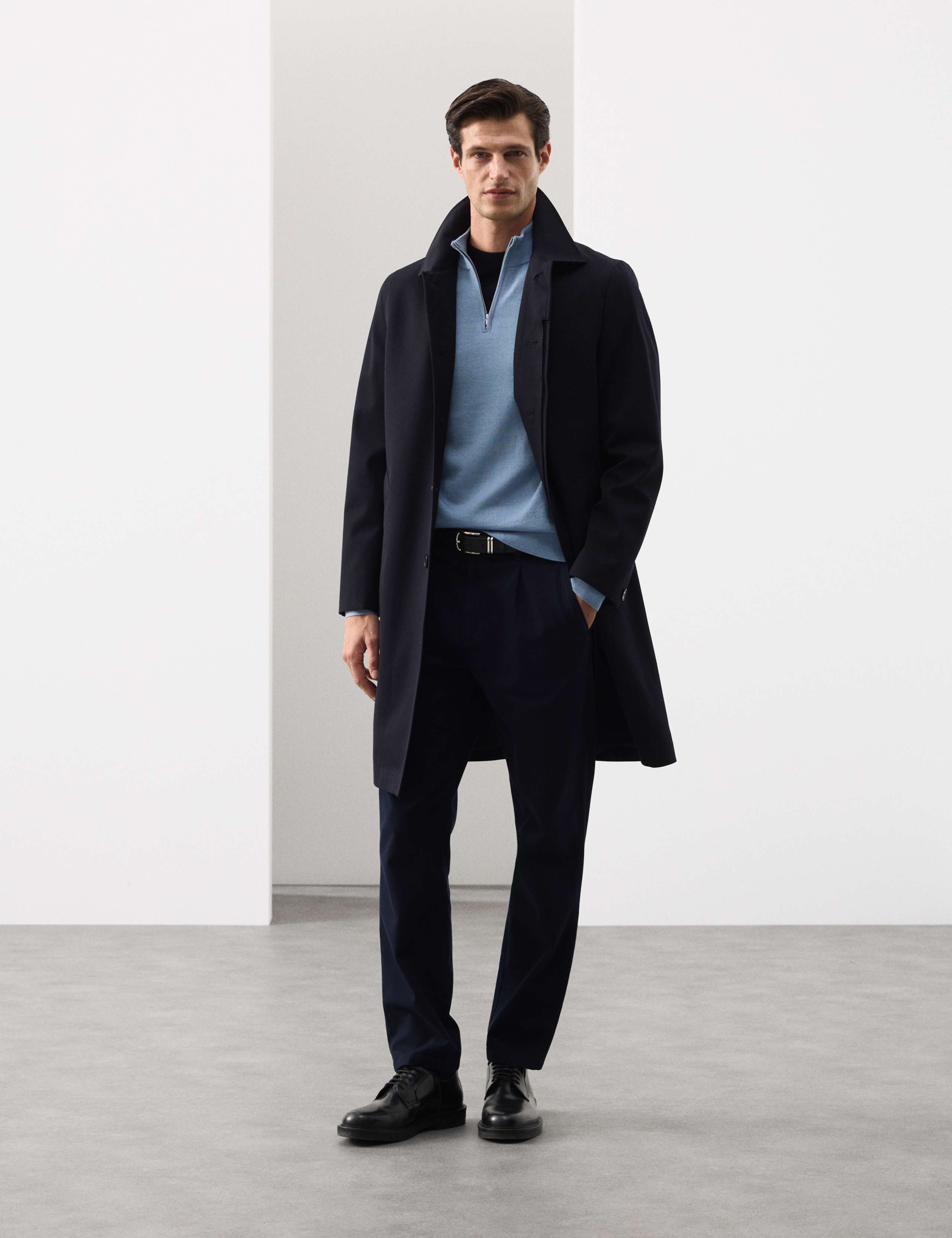 Pure Extra Fine Merino Wool Half Zip Jumper 6 of 7