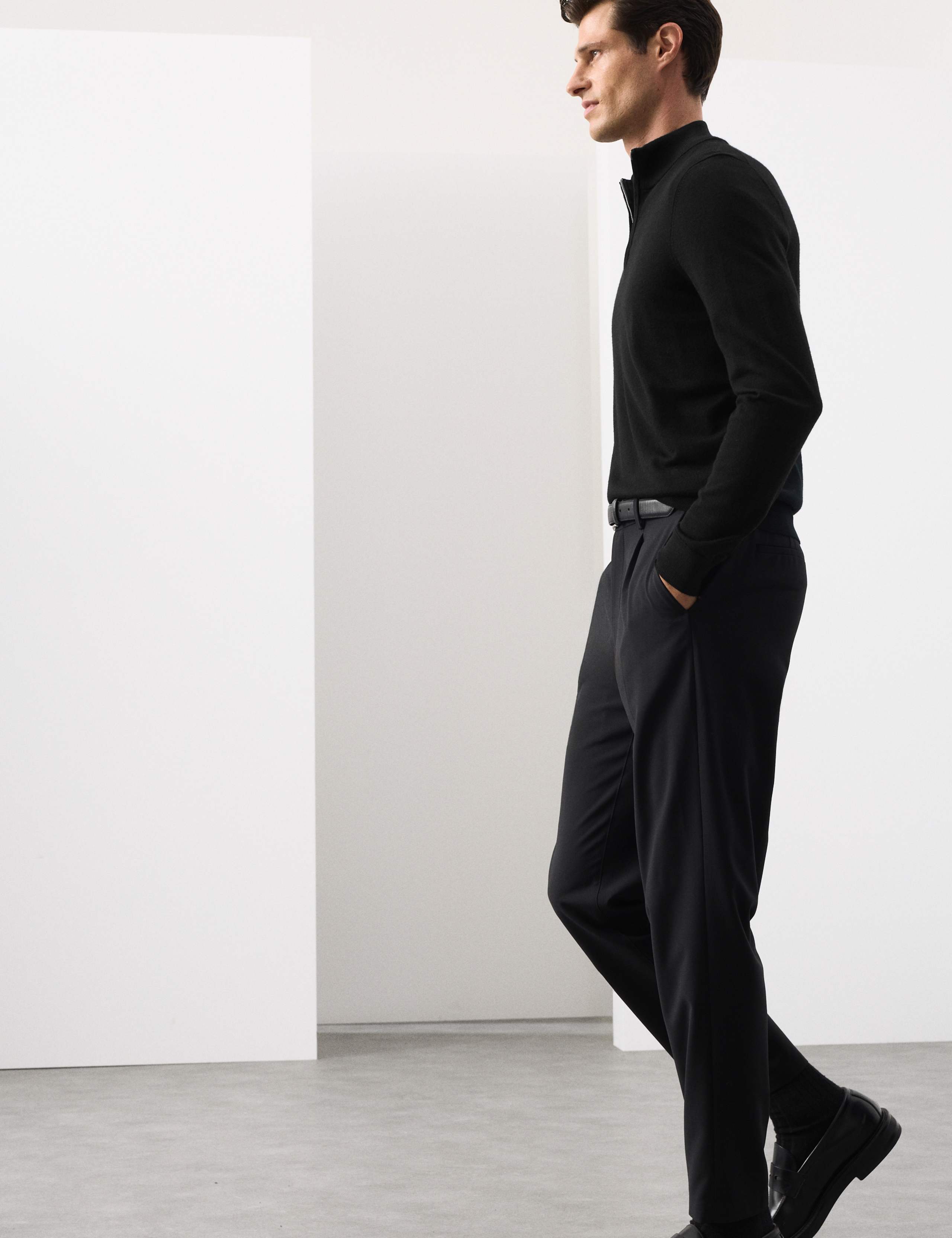 Pure Extra Fine Merino Wool Half Zip Jumper 3 of 6