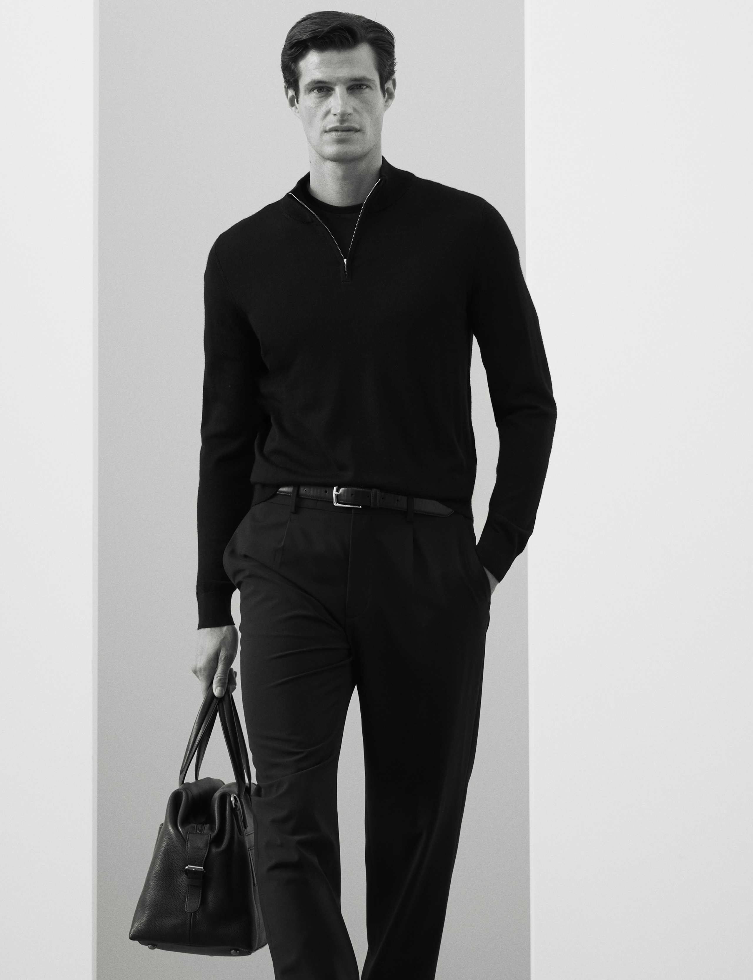 Pure Extra Fine Merino Wool Half Zip Jumper 5 of 6