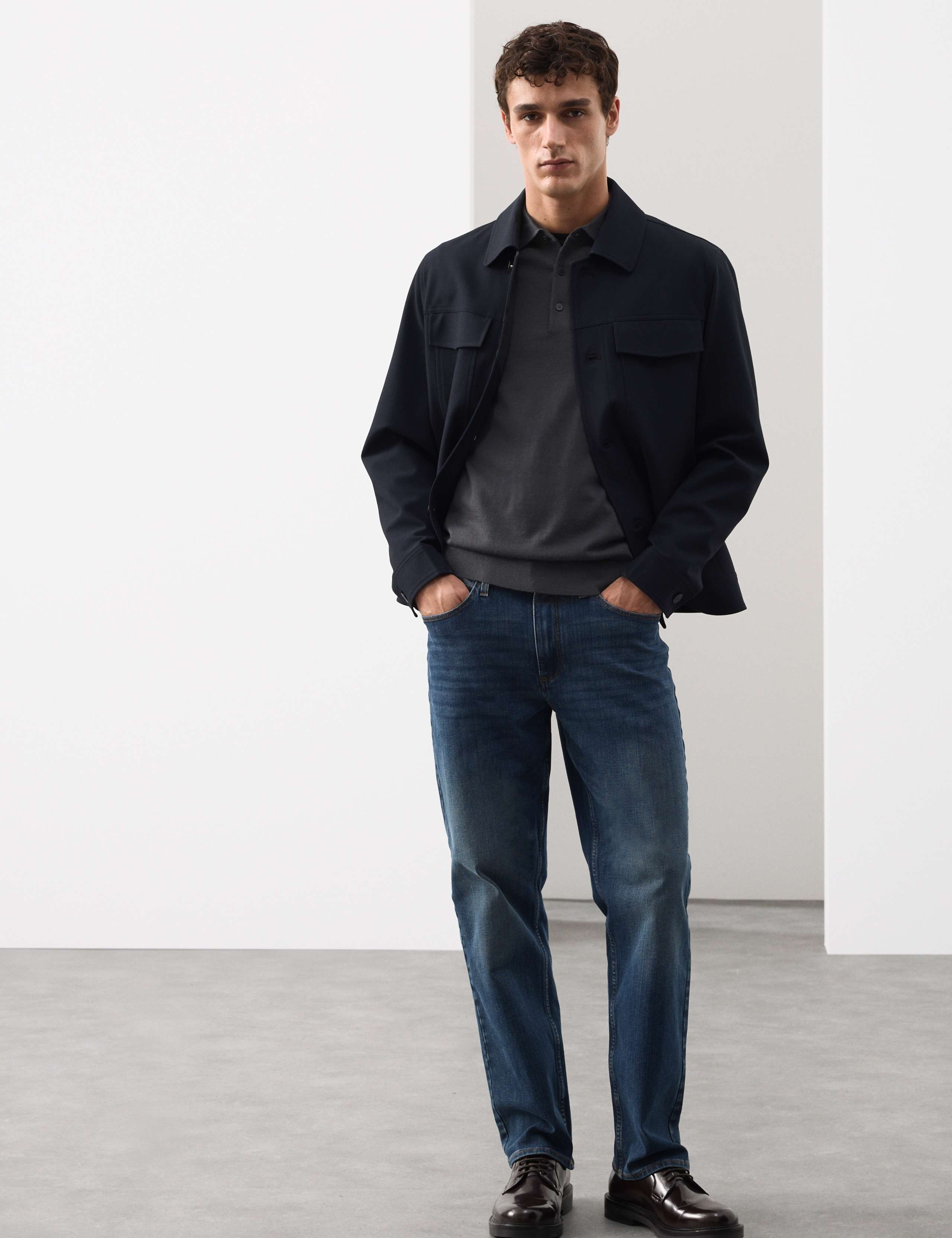 Pure Extra Fine Merino Wool Polo Shirt 3 of 6