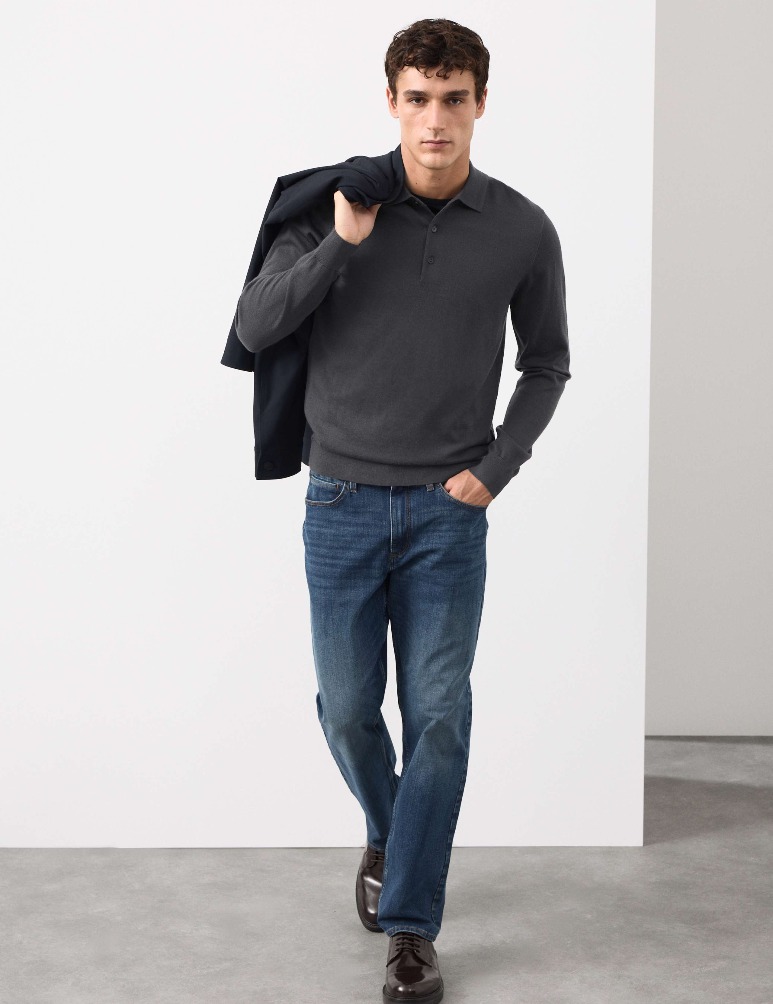 Pure Extra Fine Merino Wool Polo Shirt 4 of 6