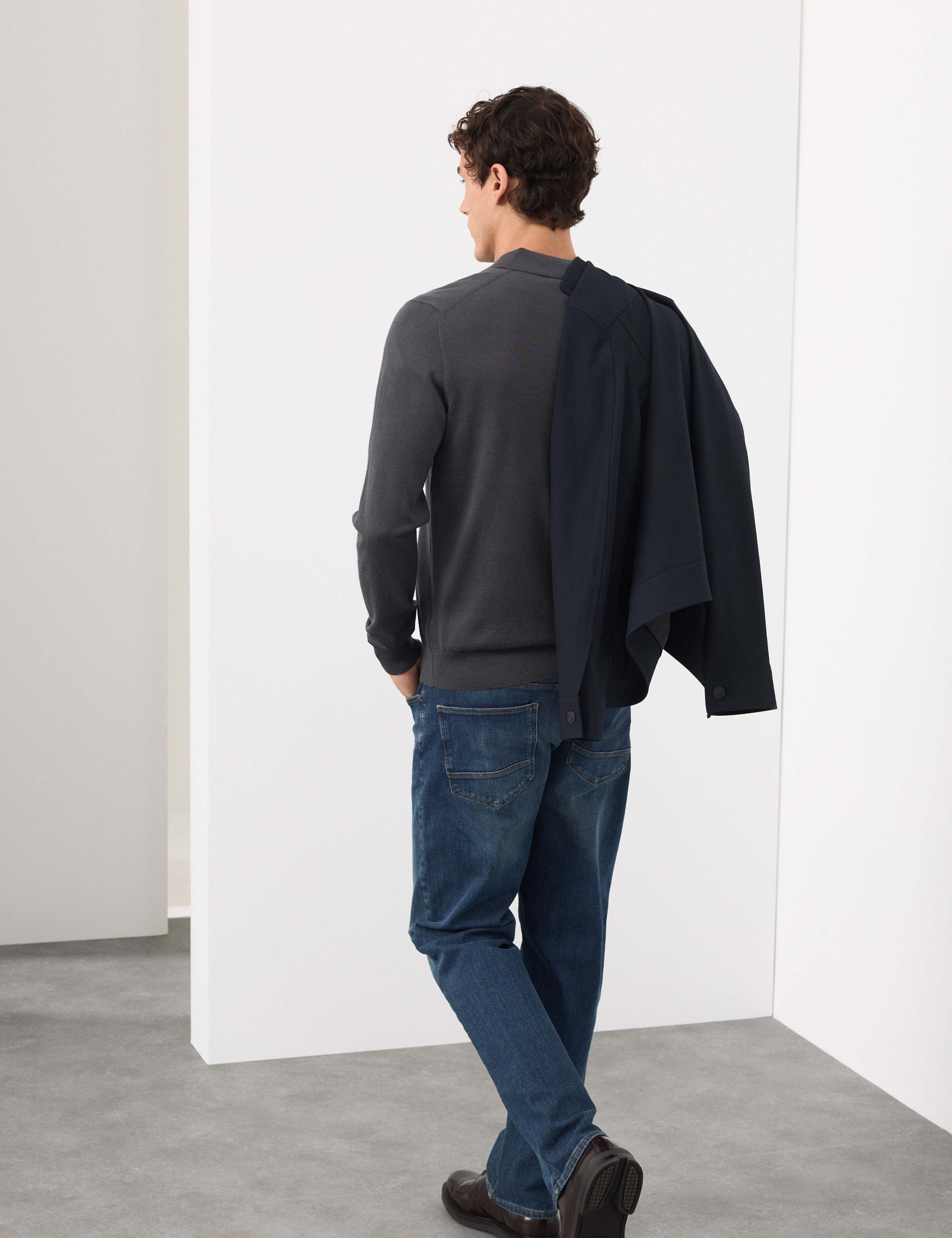 Pure Extra Fine Merino Wool Polo Shirt 6 of 6