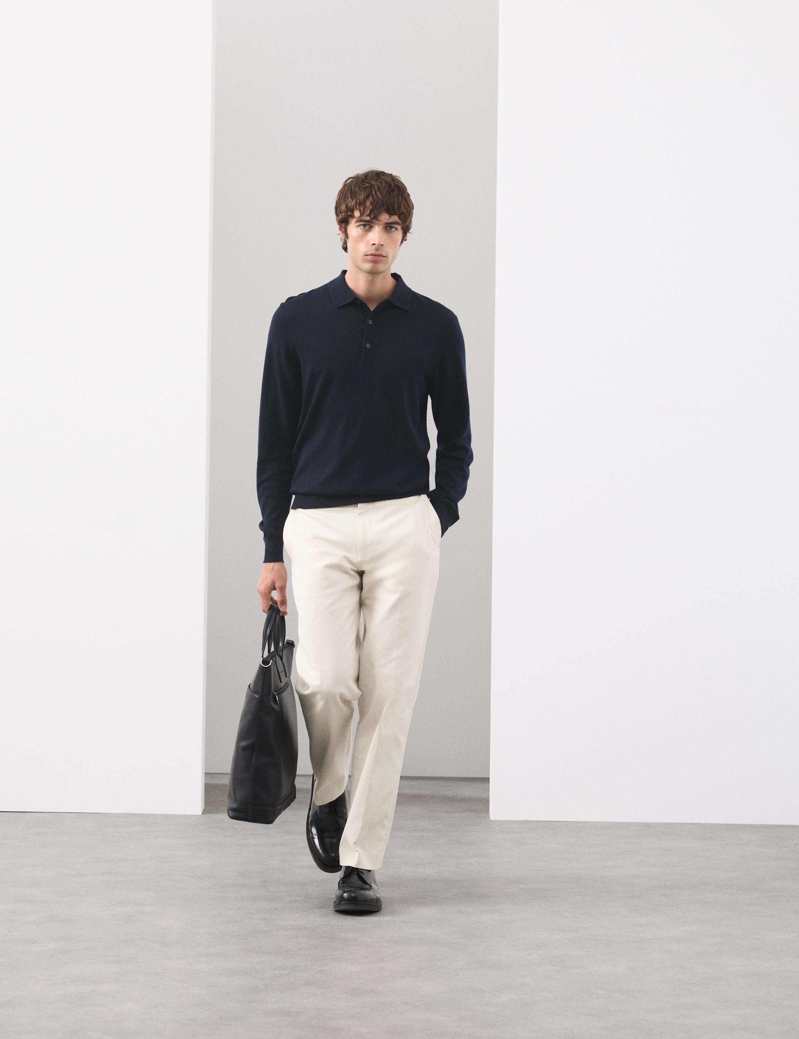 Pure Extra Fine Merino Wool Polo Shirt 3 of 7