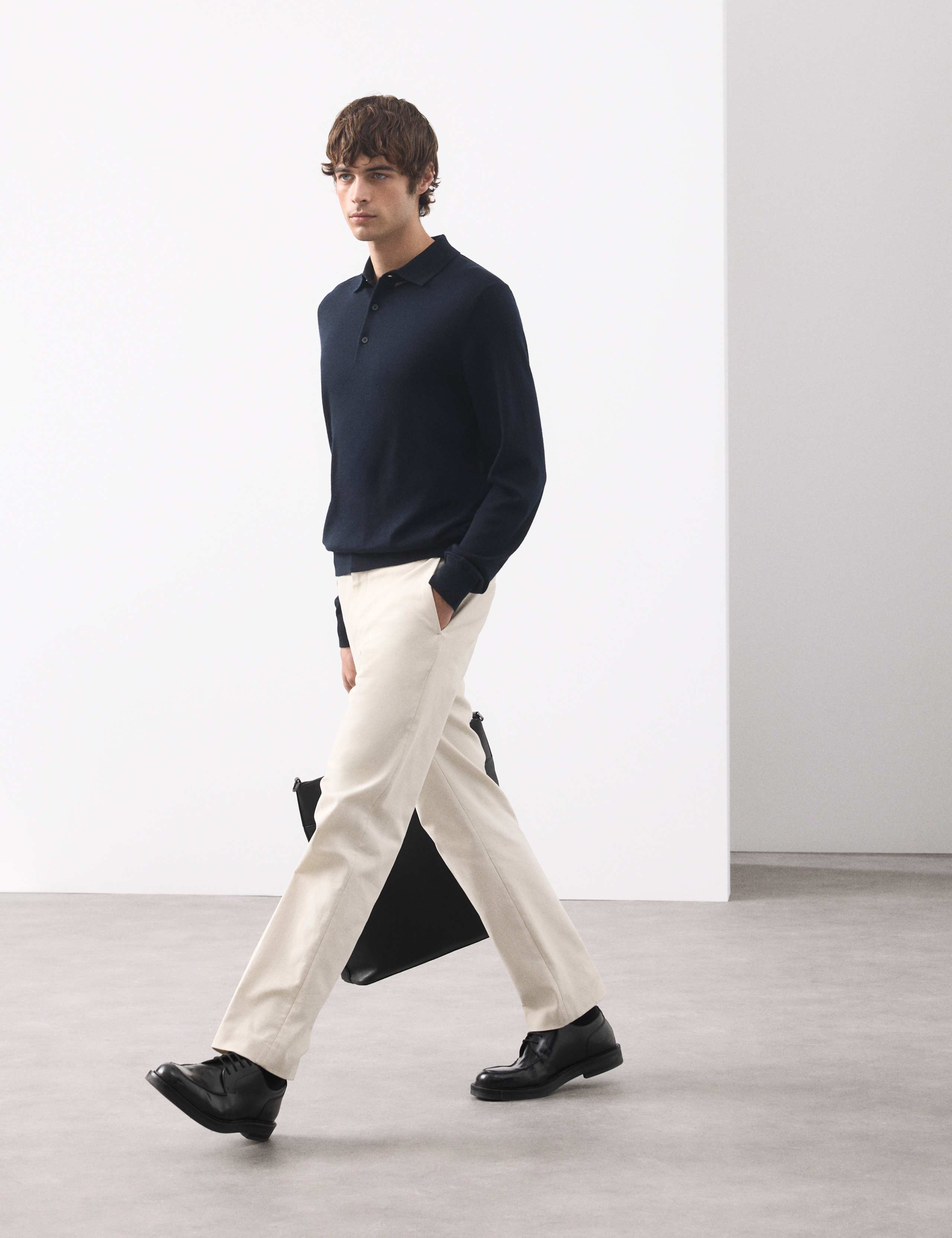 Pure Extra Fine Merino Wool Polo Shirt 5 of 7