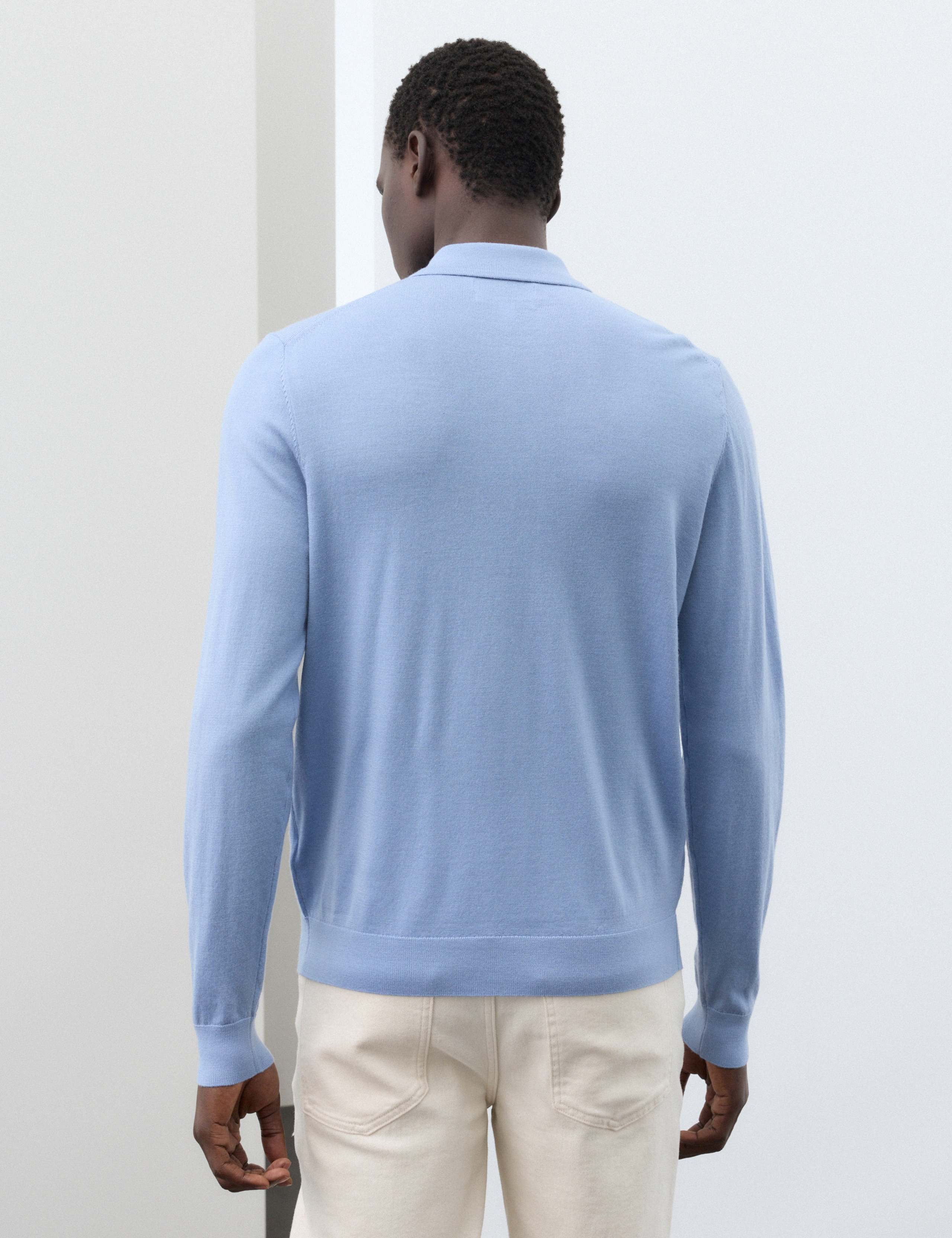 Pure Extra Fine Merino Wool Polo Shirt 3 of 7