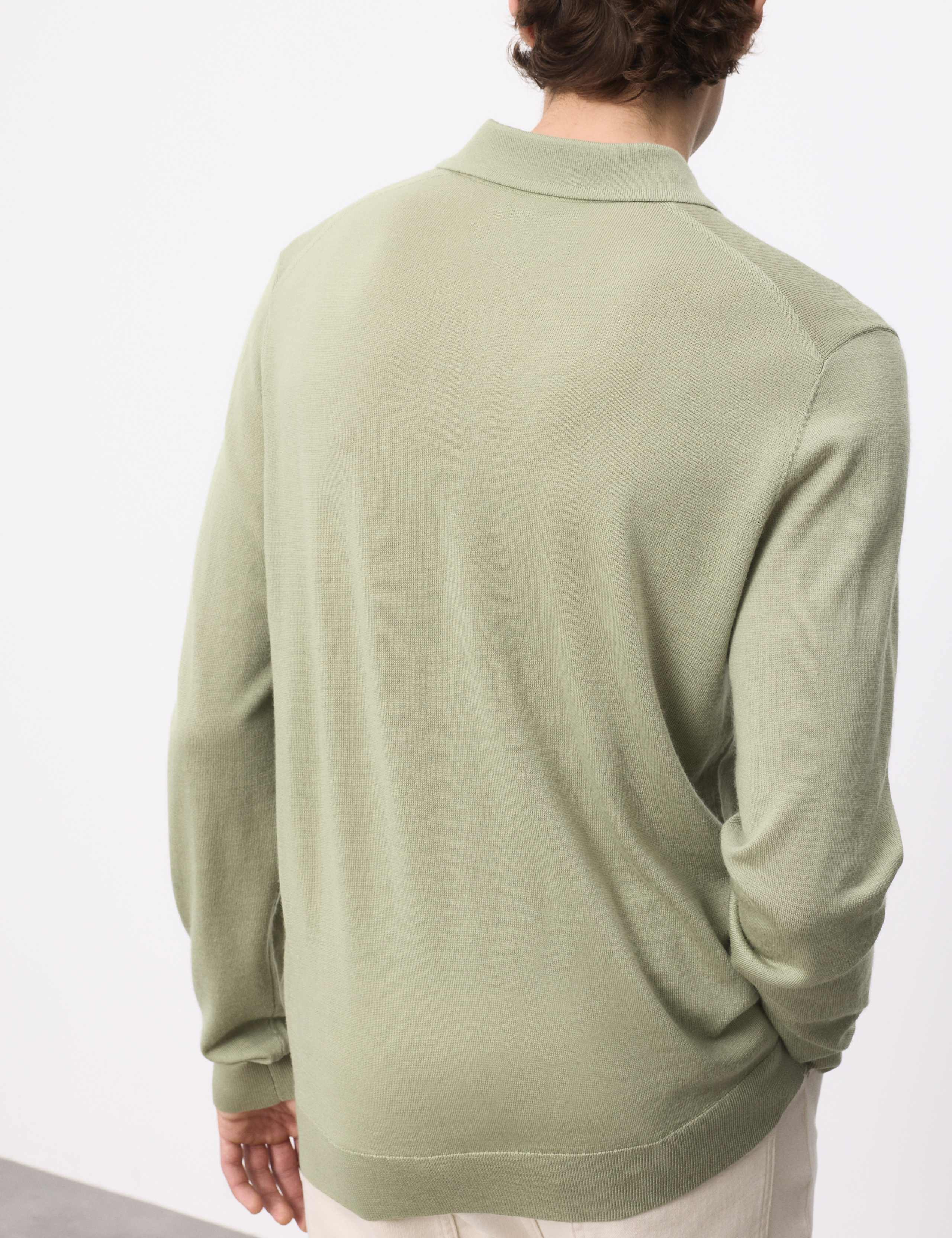 Pure Extra Fine Merino Wool Polo Shirt 5 of 6