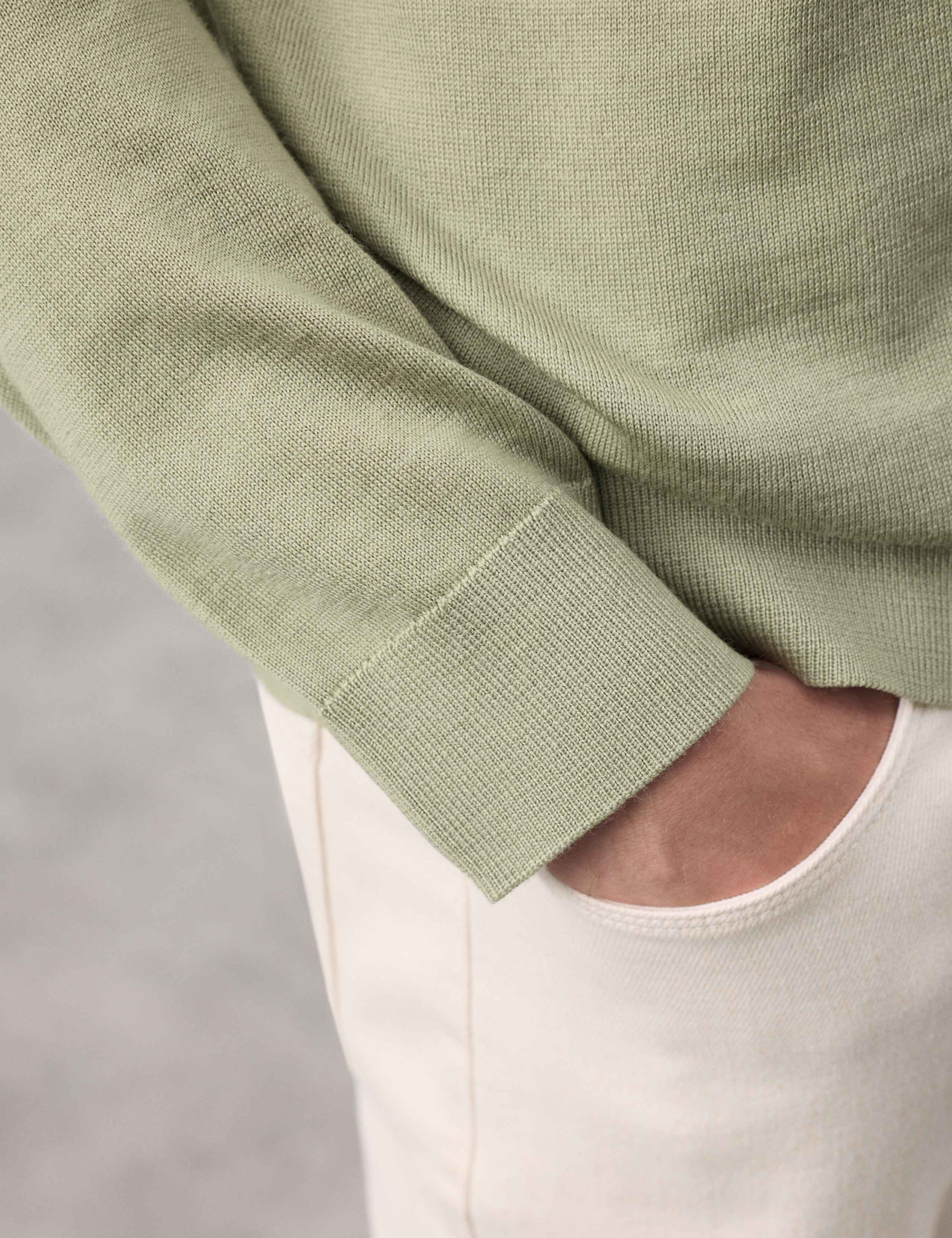 Pure Extra Fine Merino Wool Polo Shirt 6 of 6