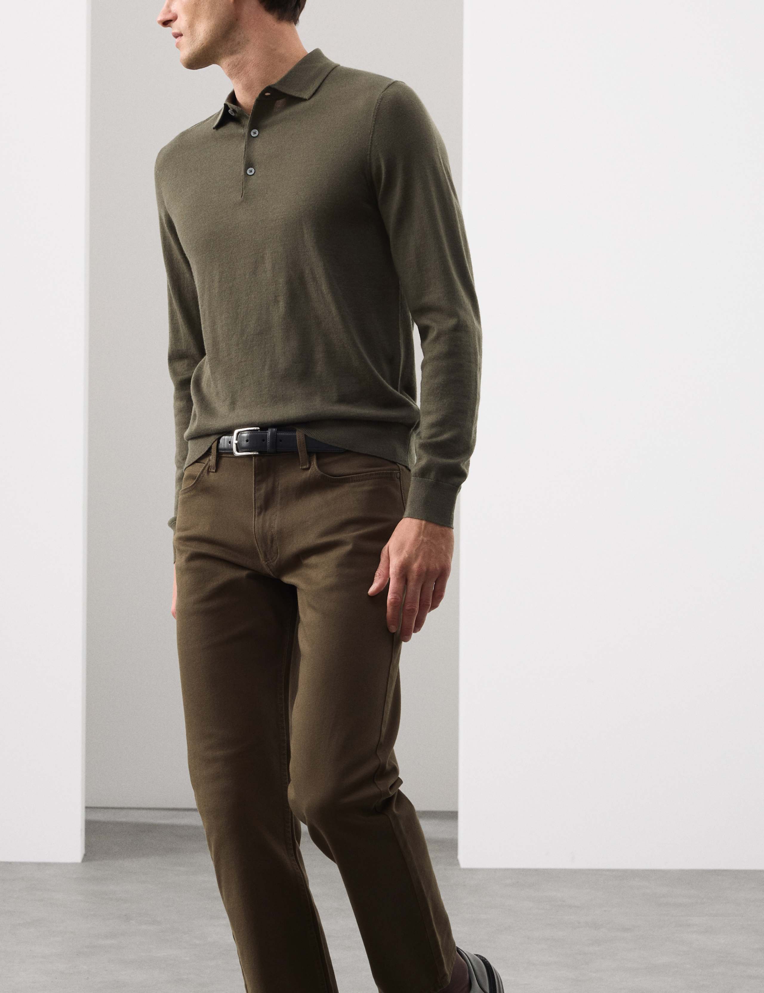 Pure Extra Fine Merino Wool Polo Shirt 5 of 6