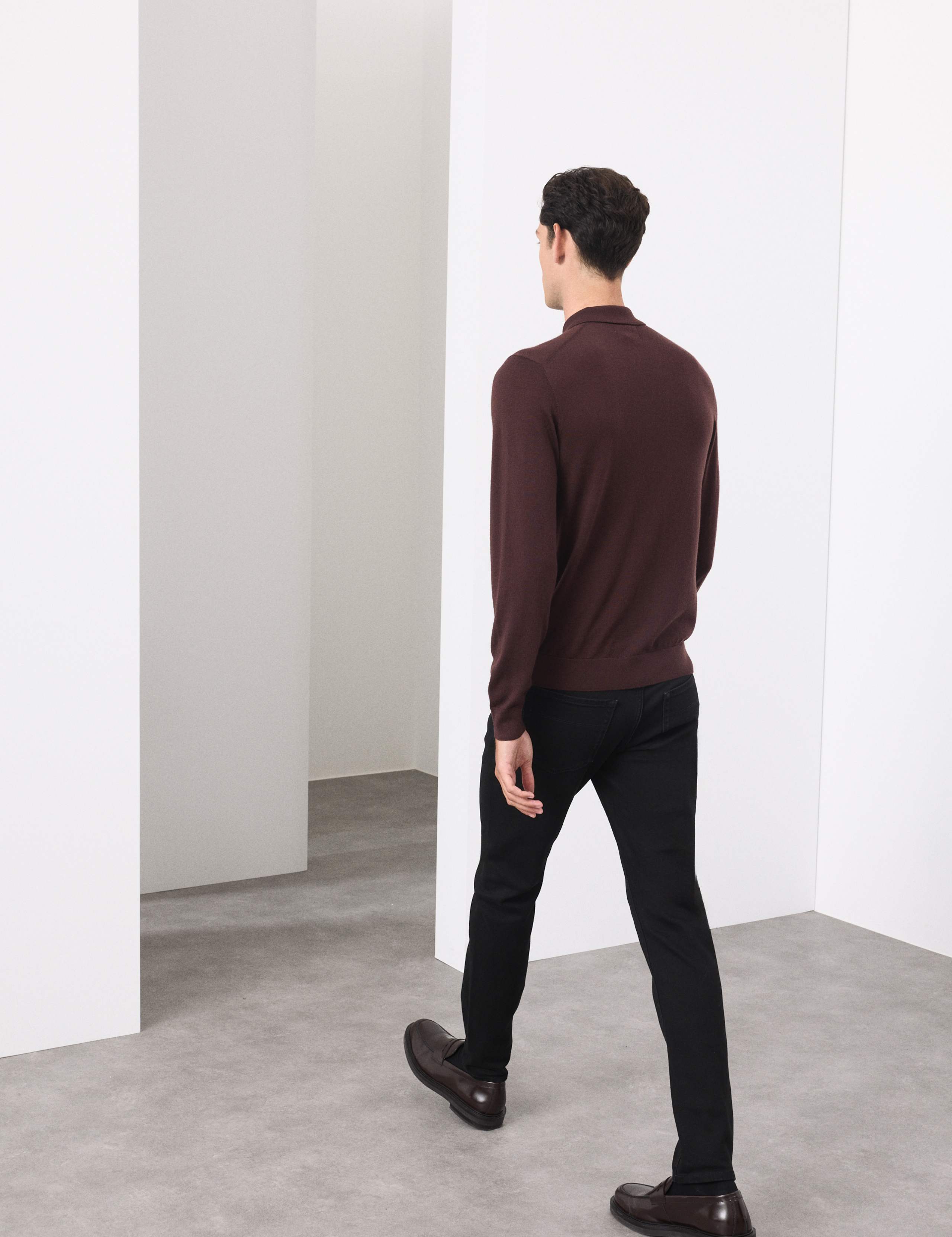 Pure Extra Fine Merino Wool Polo Shirt 3 of 6