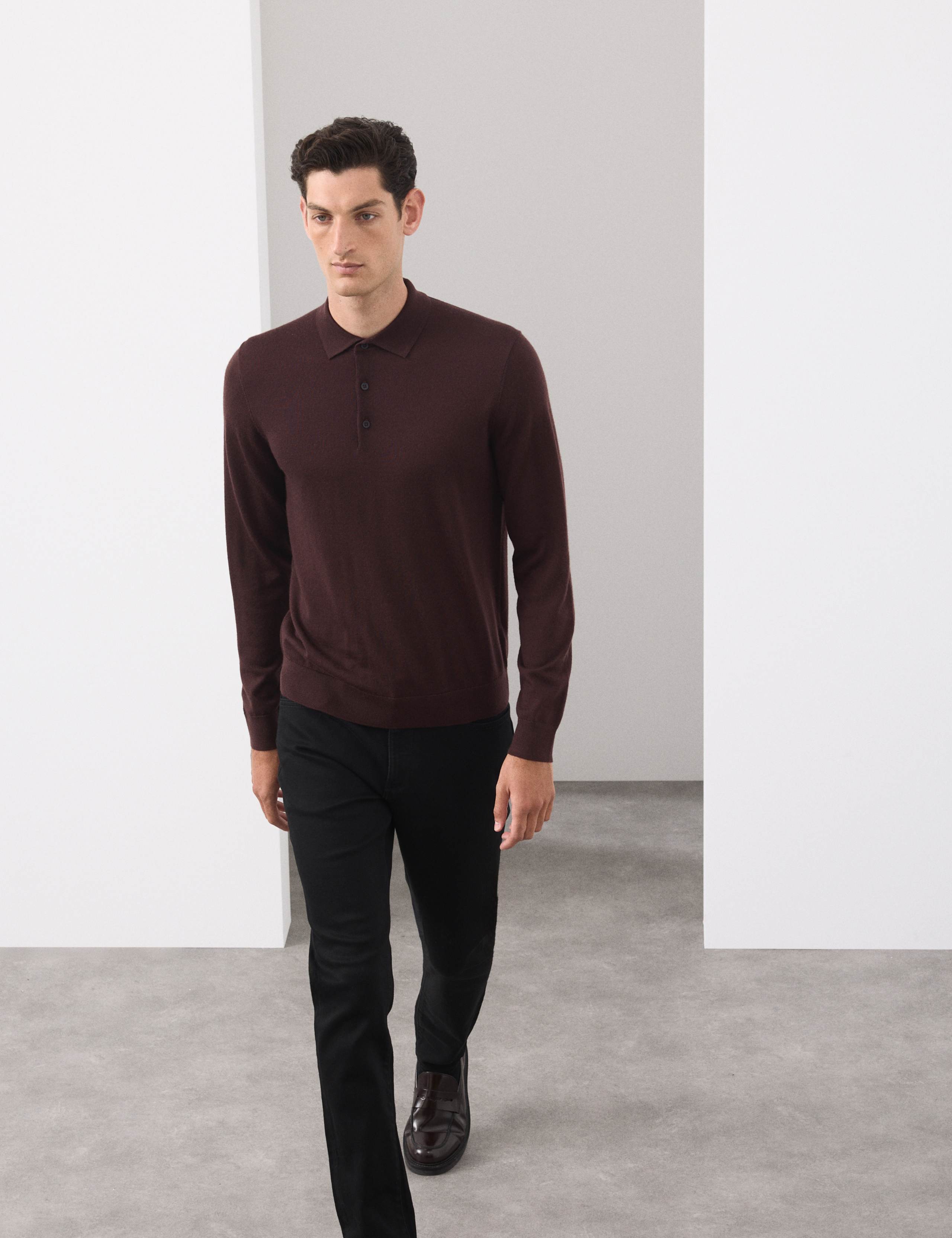 Pure Extra Fine Merino Wool Polo Shirt 4 of 6