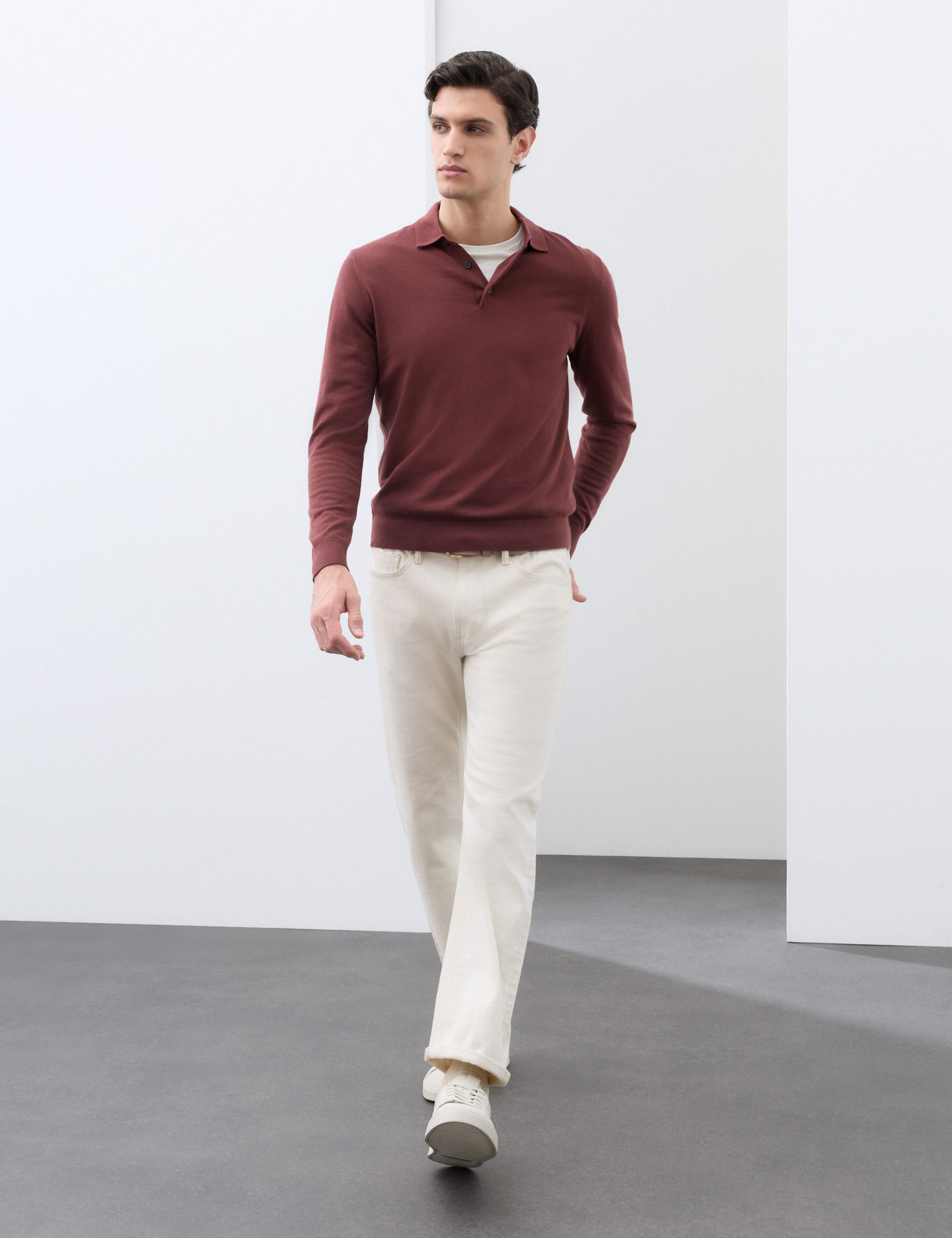 Pure Extra Fine Merino Wool Polo Shirt 4 of 7