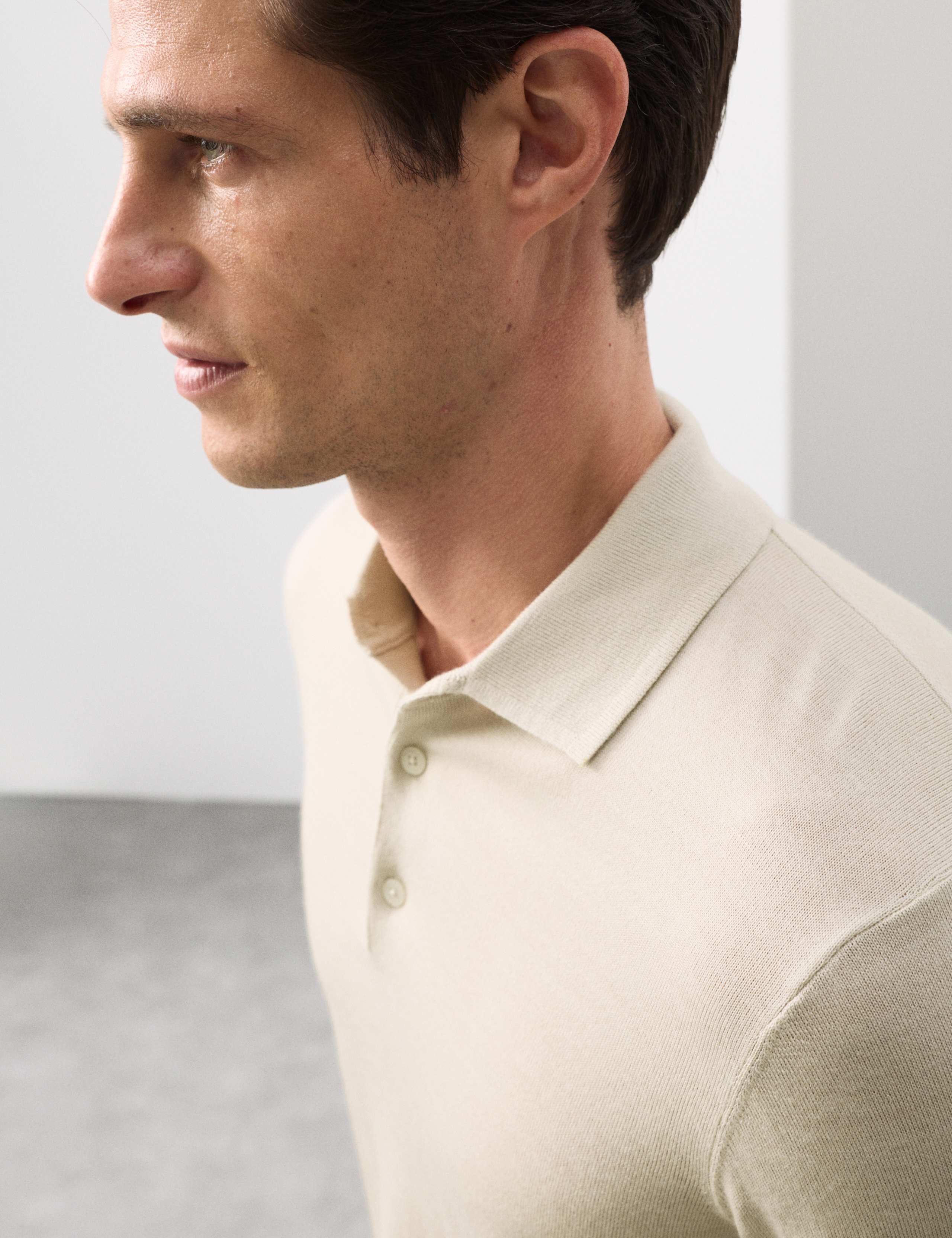 Pure Extra Fine Merino Wool Polo Shirt 1 of 6