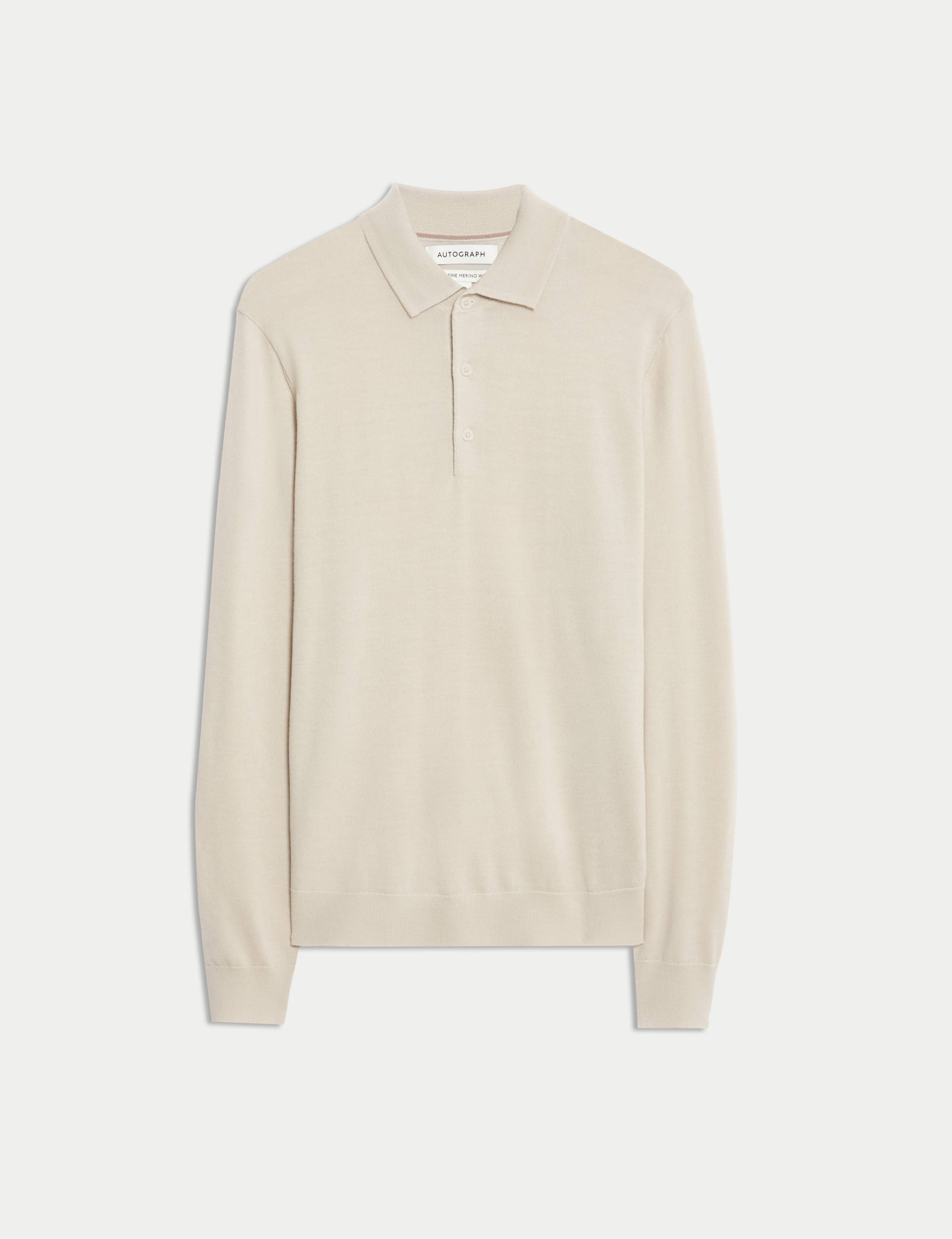 Pure Extra Fine Merino Wool Polo Shirt 2 of 6