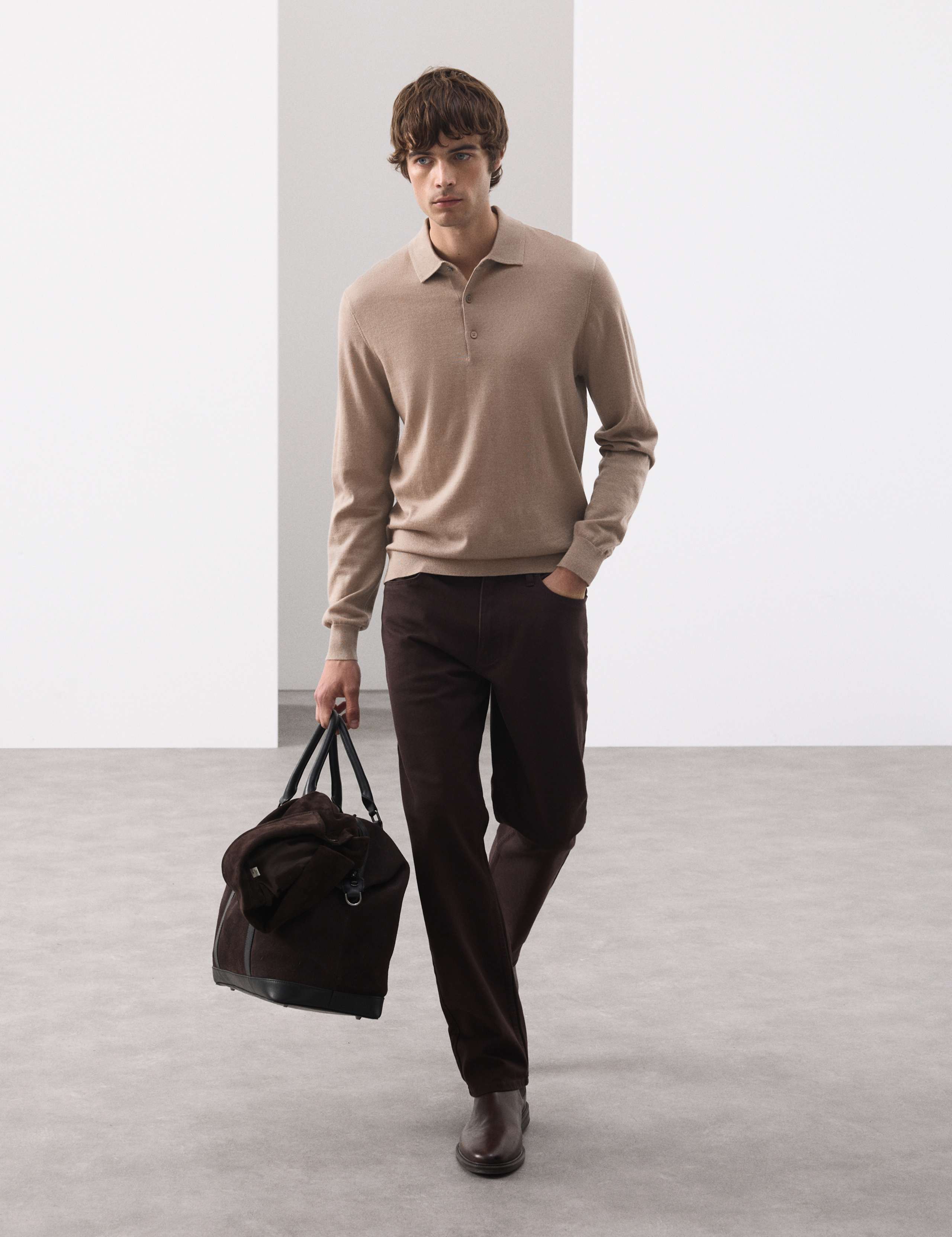 Pure Extra Fine Merino Wool Polo Shirt 1 of 6