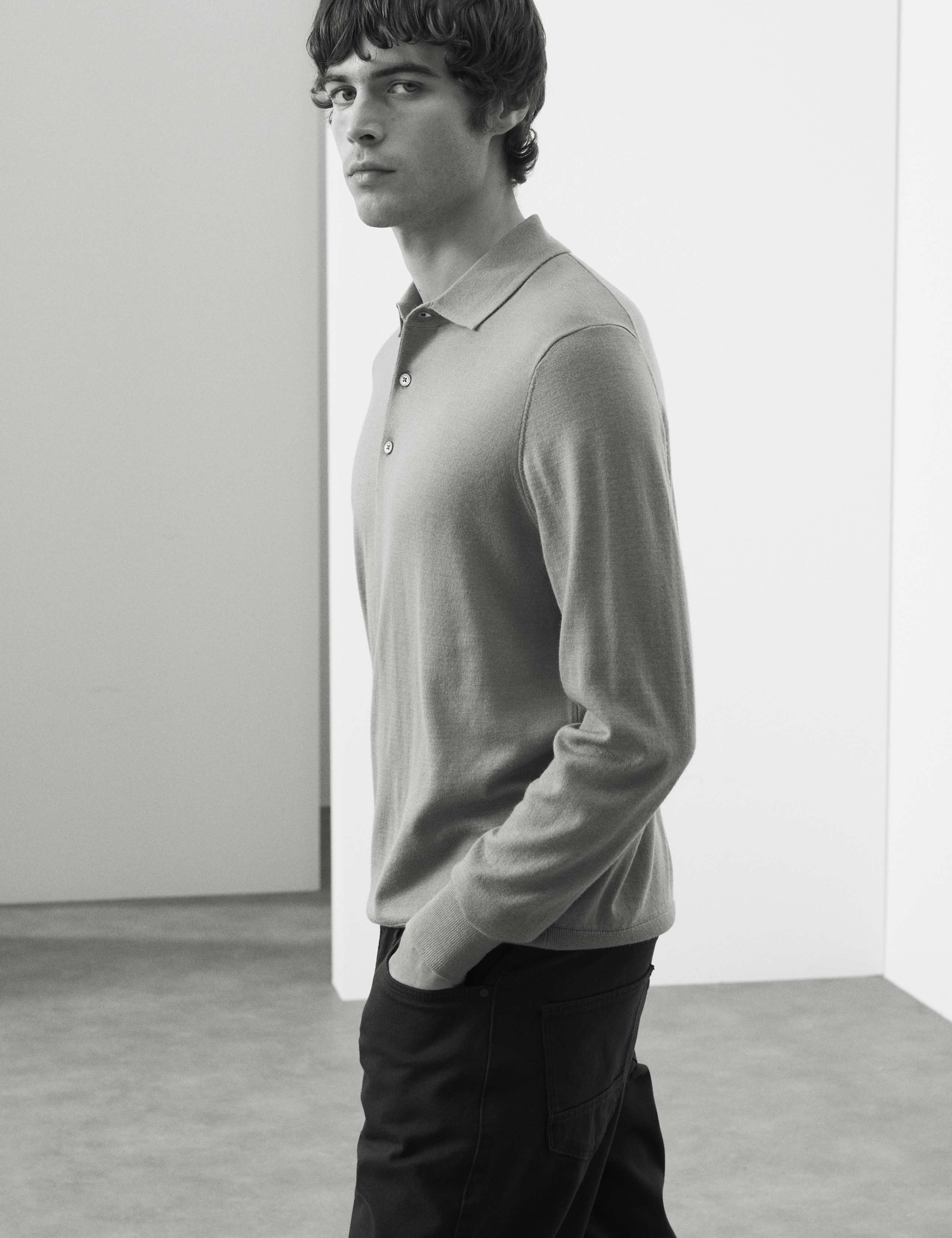 Pure Extra Fine Merino Wool Polo Shirt 4 of 6