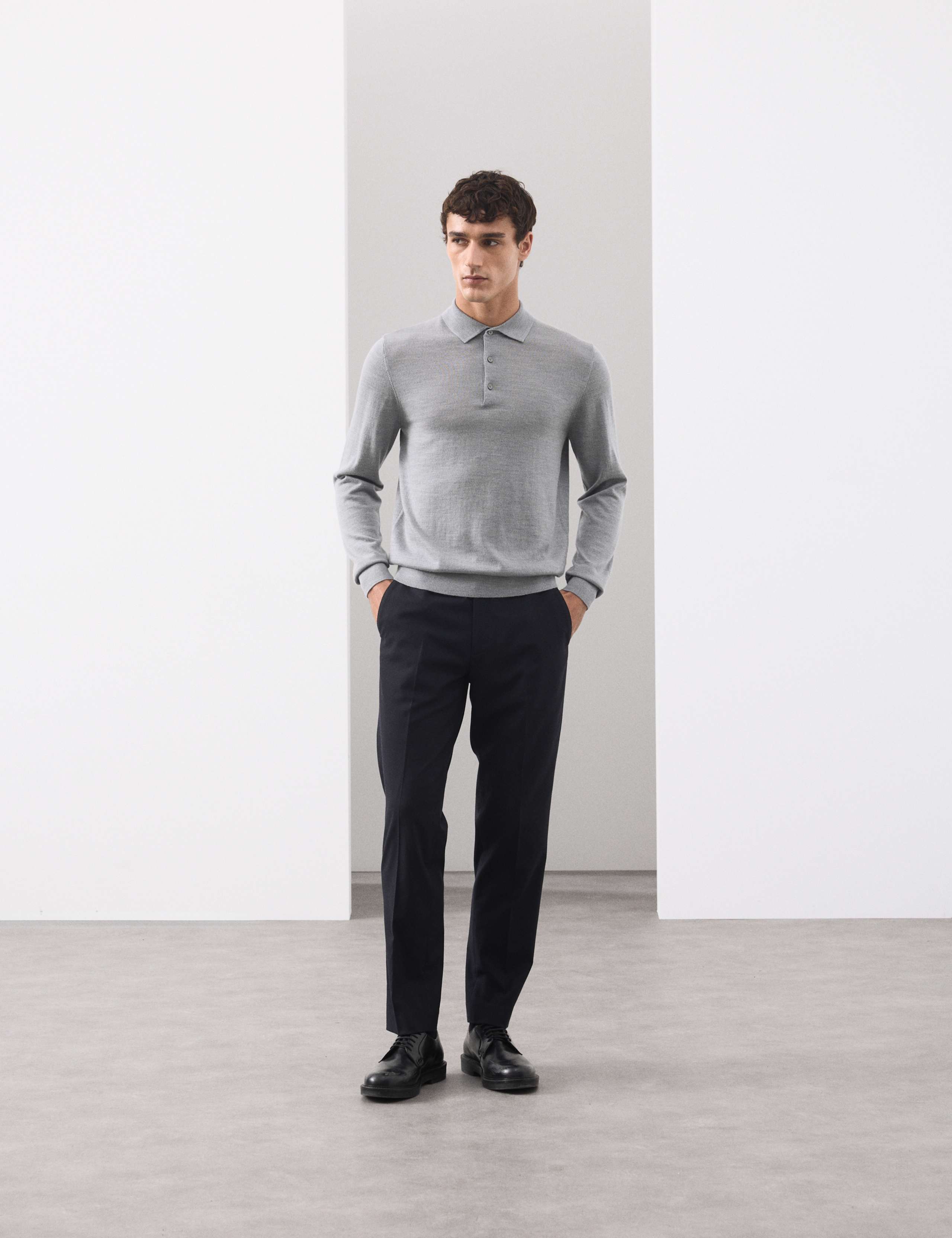 Pure Extra Fine Merino Wool Polo Shirt 4 of 7