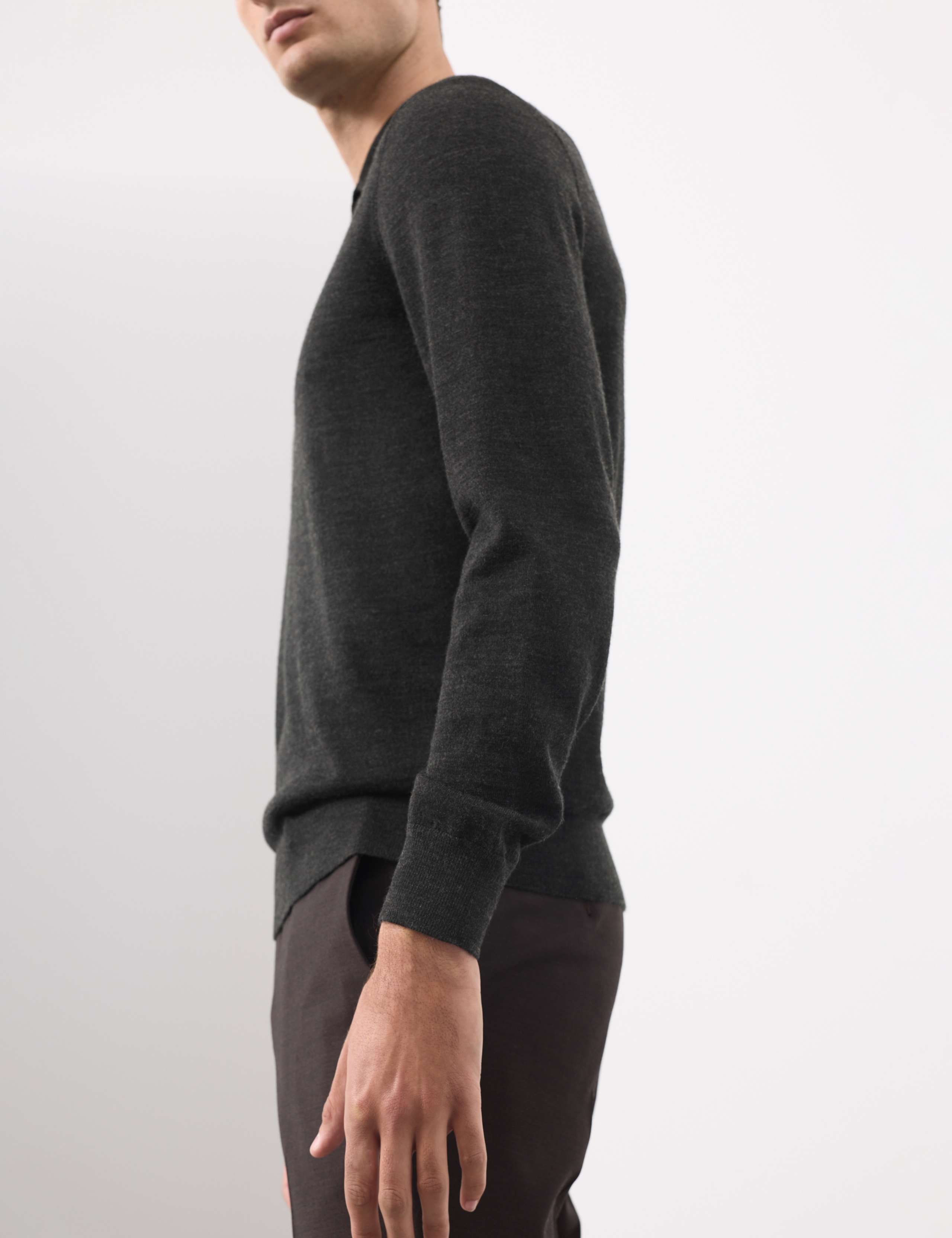 Pure Extra Fine Merino Wool Polo Shirt 4 of 4