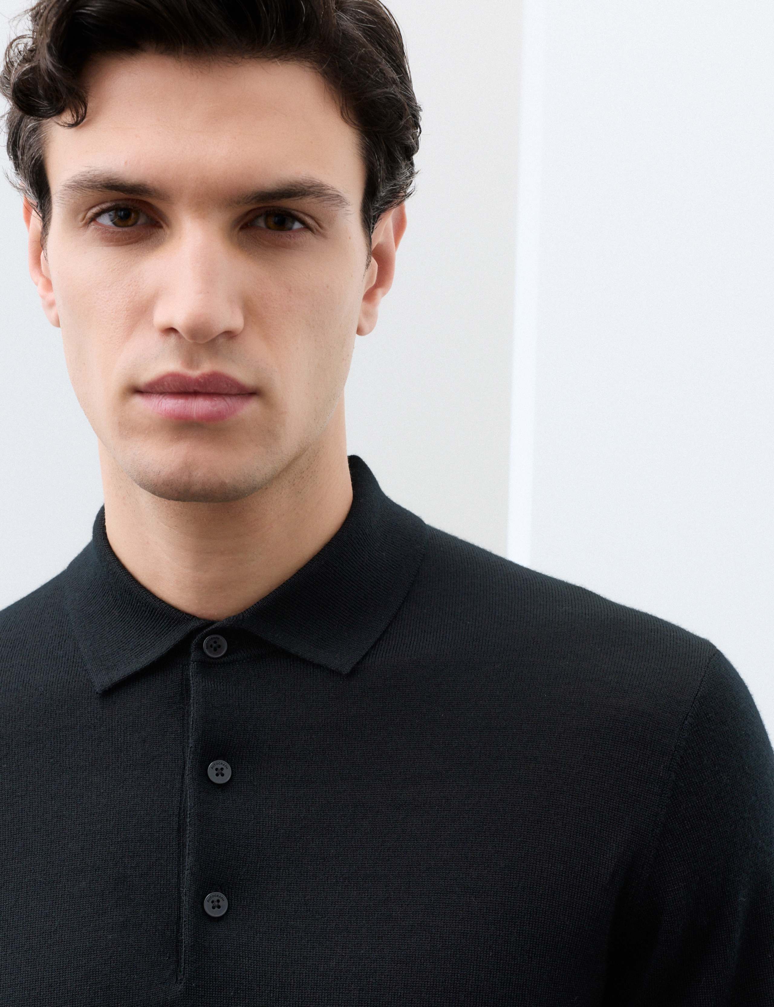 Pure Extra Fine Merino Wool Polo Shirt 9 of 9