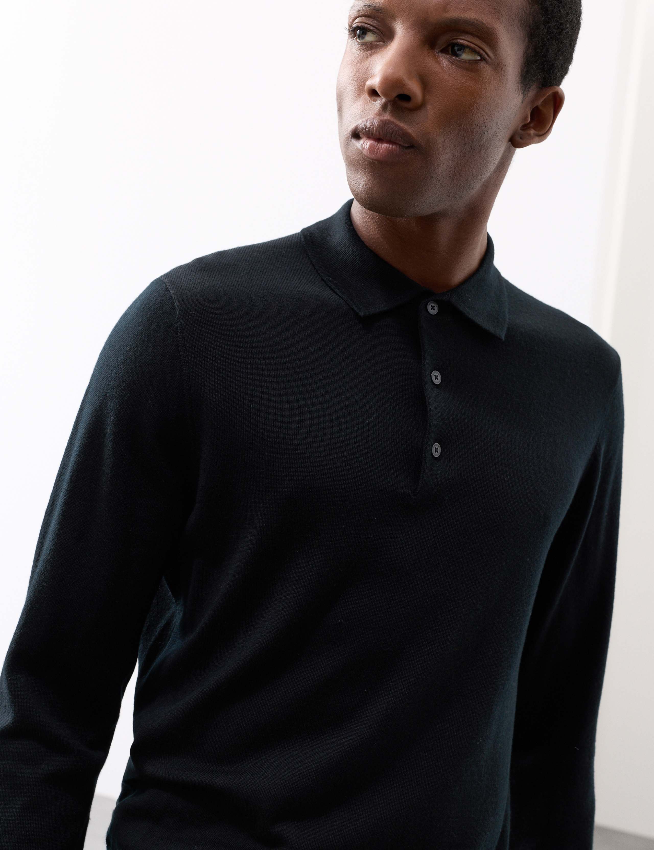 Pure Extra Fine Merino Wool Polo Shirt 4 of 5