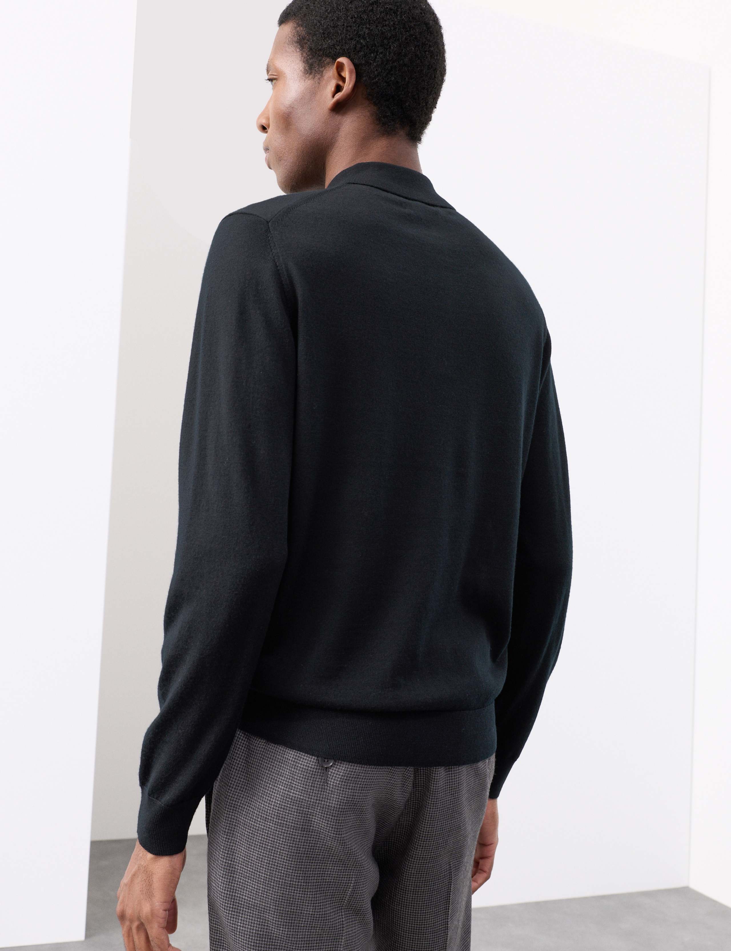 Pure Extra Fine Merino Wool Polo Shirt 5 of 5