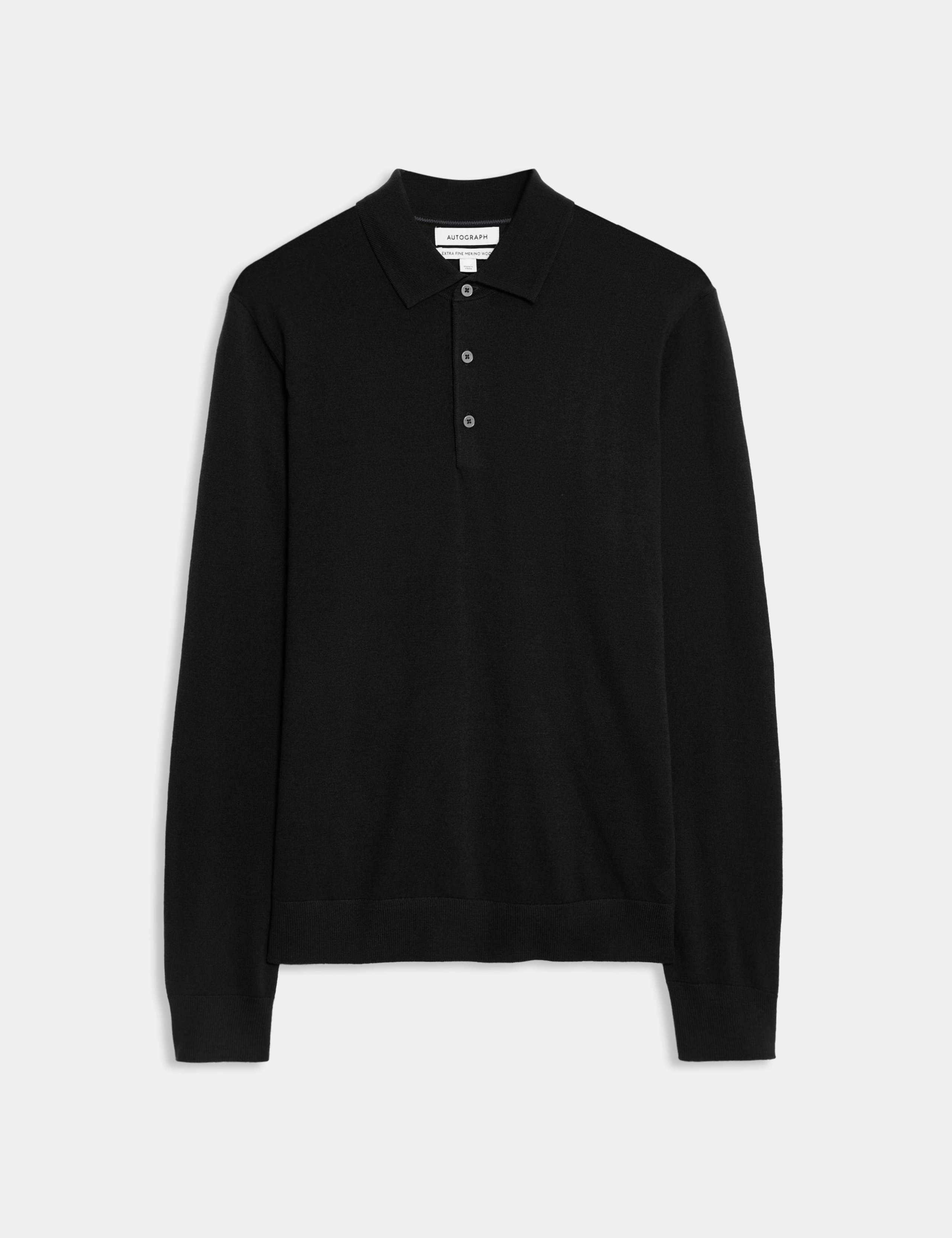 Pure Extra Fine Merino Wool Polo Shirt 2 of 5