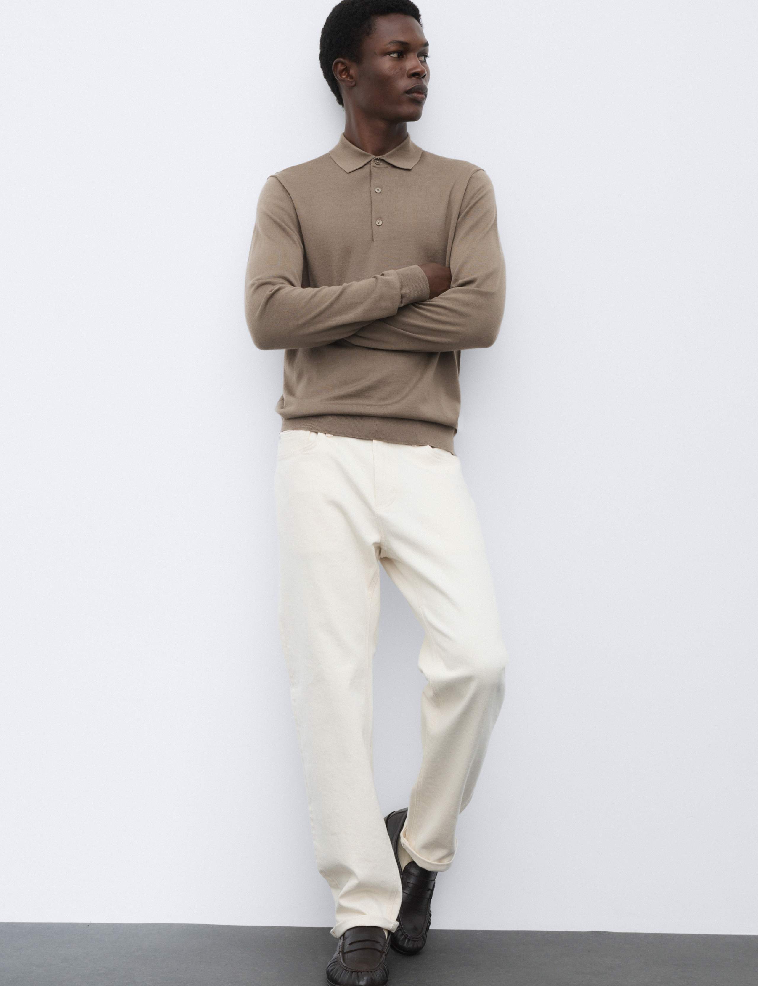 Pure Extra Fine Merino Wool Polo Shirt 4 of 7