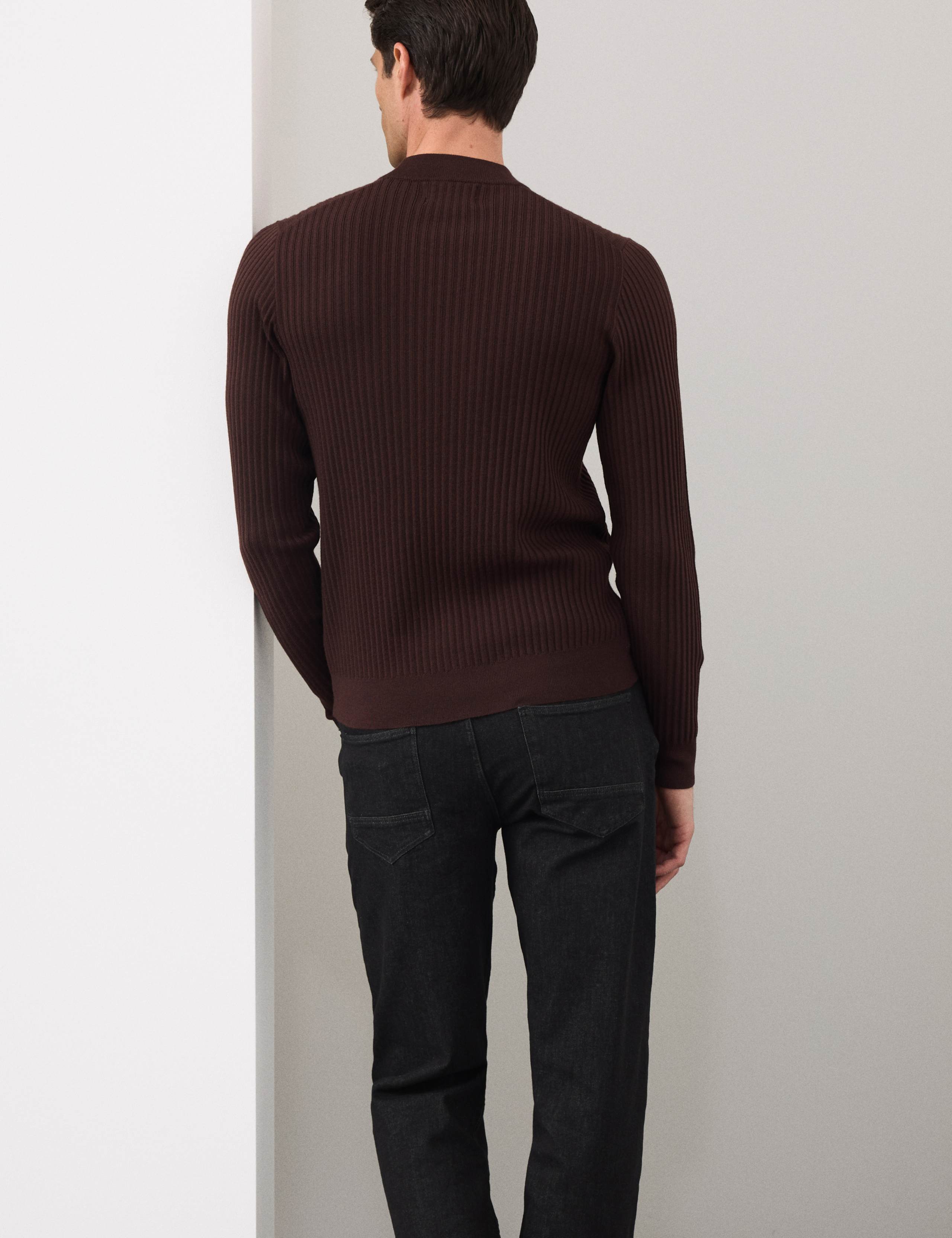 Merino Blend Rib Mock Neck Jumper 7 of 7