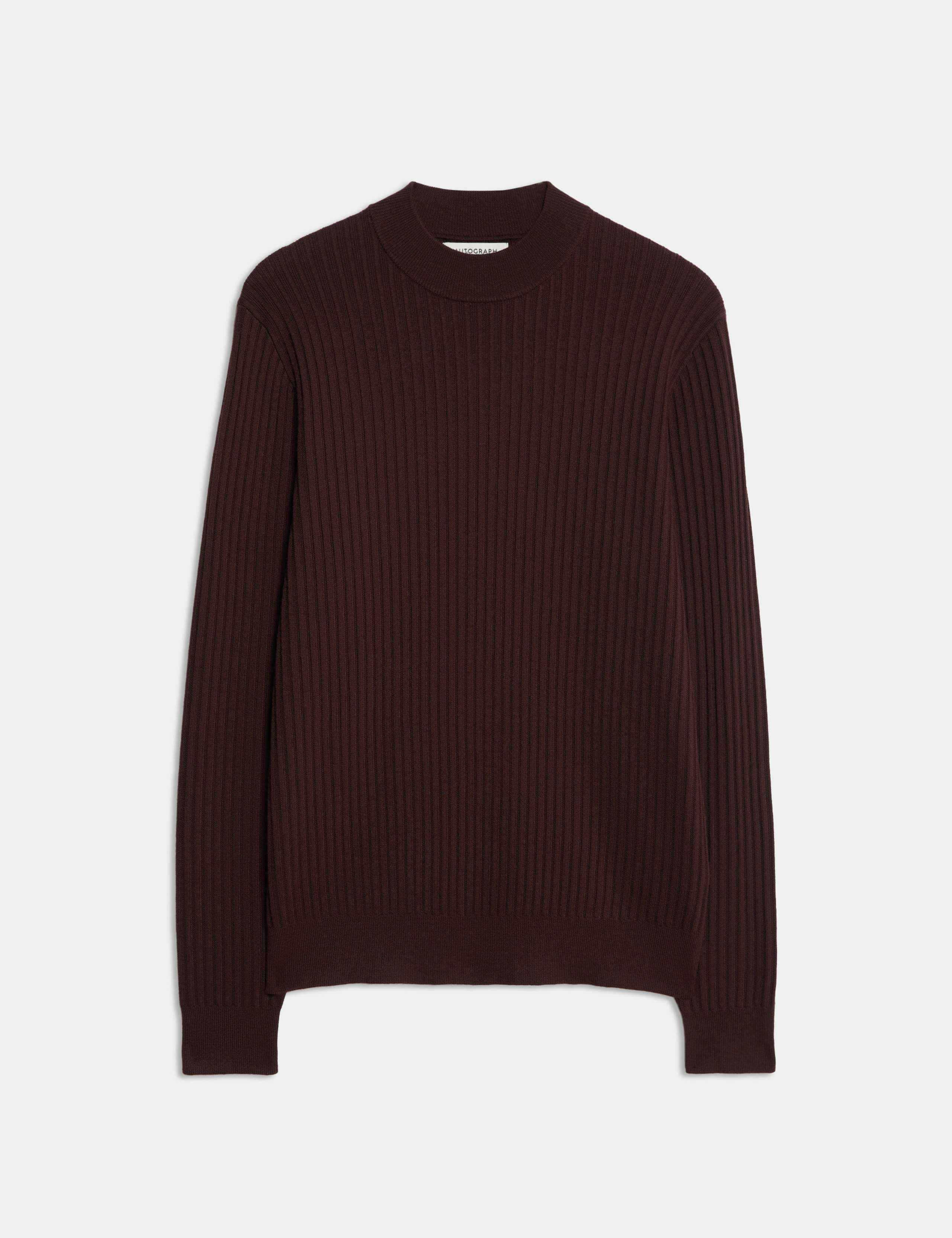 Merino Blend Rib Mock Neck Jumper 2 of 7