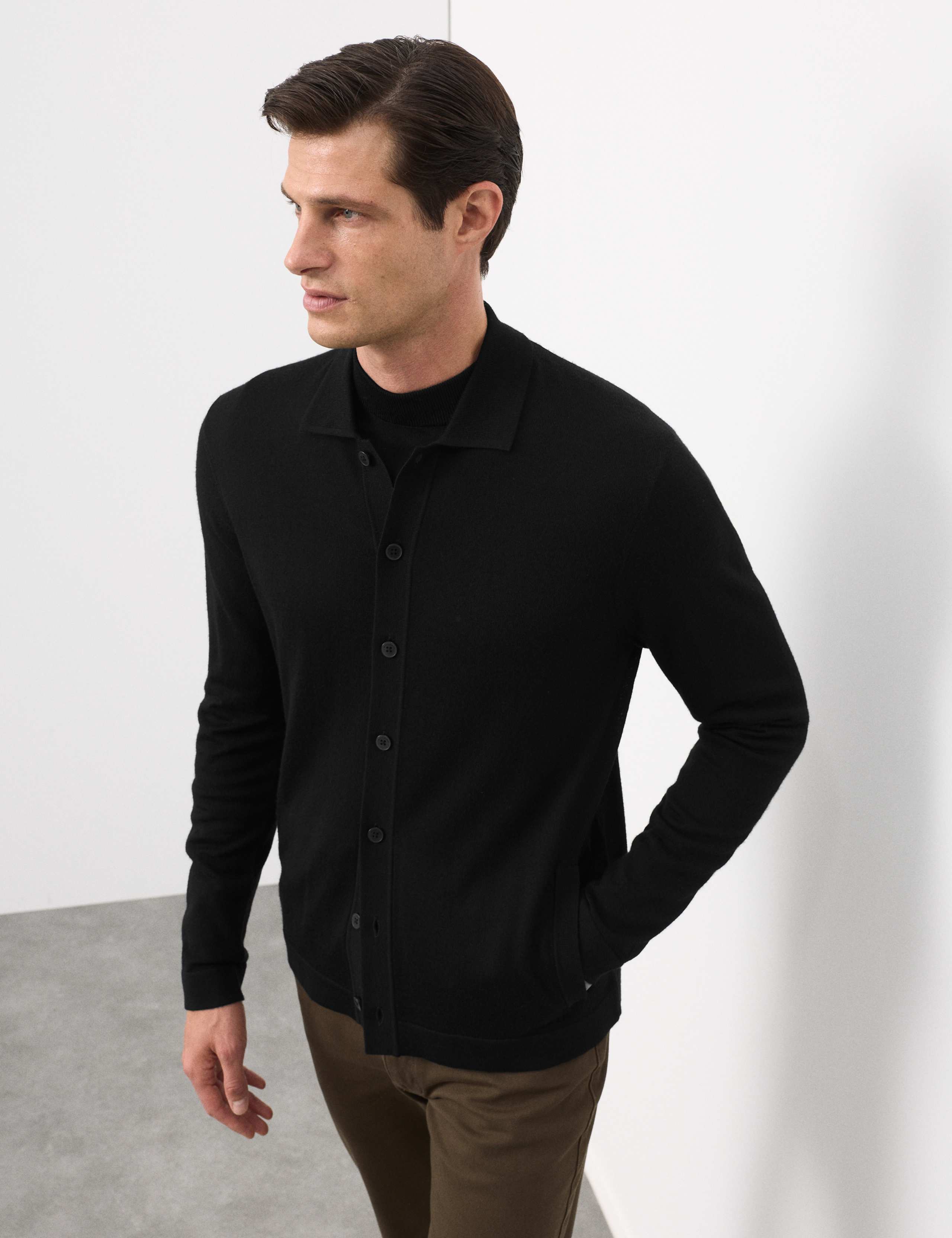 Pure Extra Fine Merino Wool Jacket 1 of 6