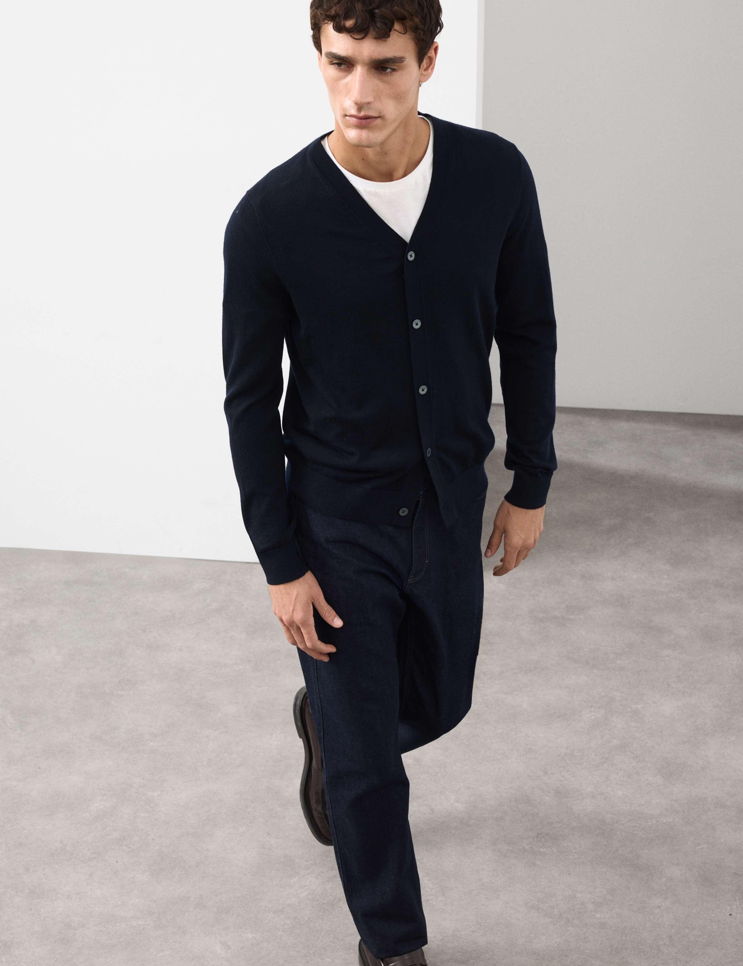 Pure Extra Fine Merino Wool Cardigan 1 of 6