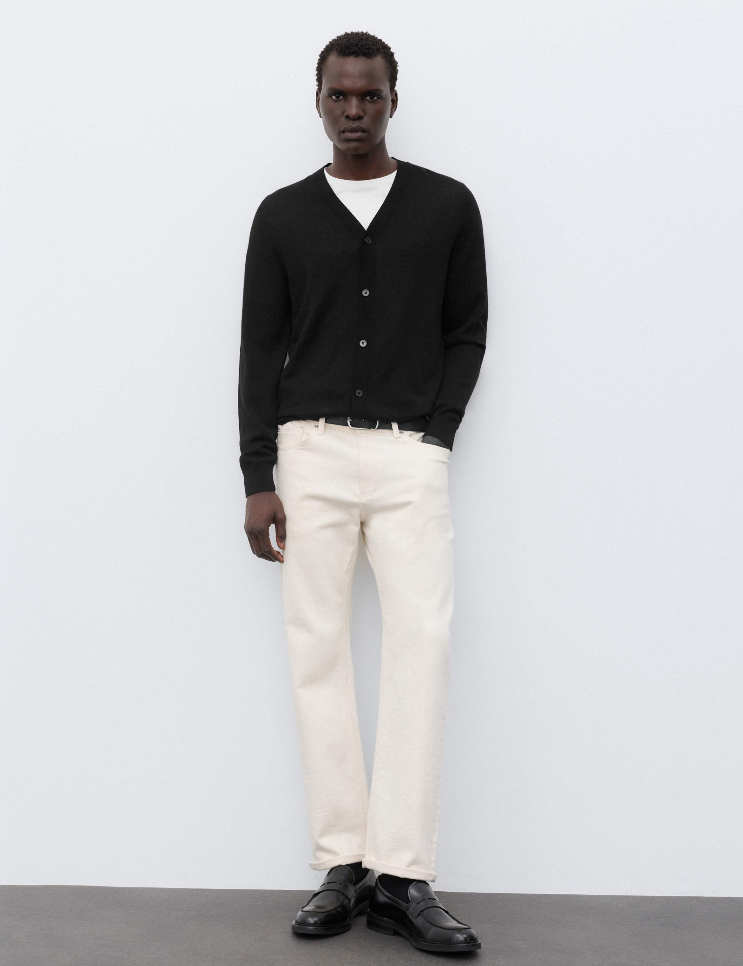 Pure Extra Fine Merino Wool Cardigan 2 of 3