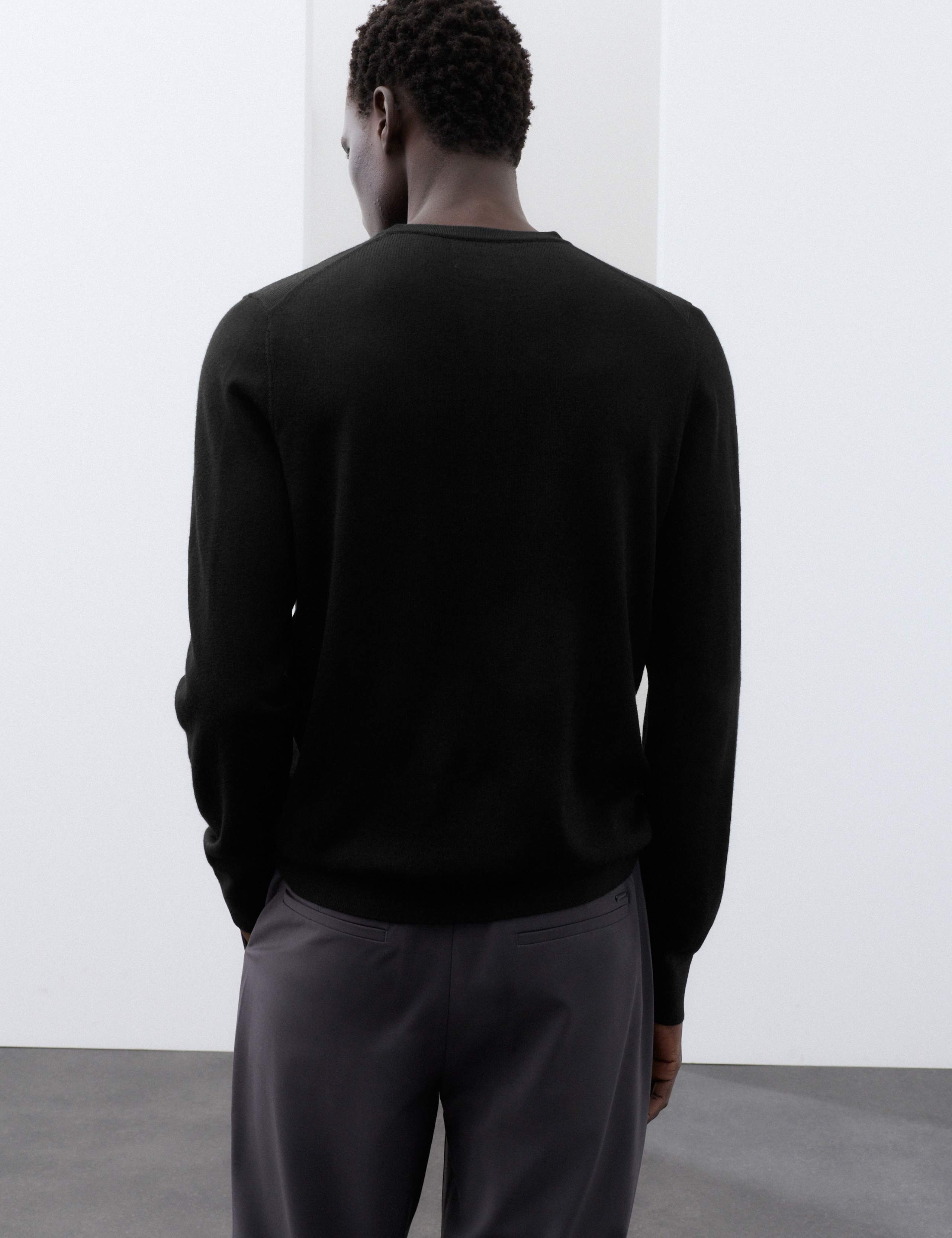 Pure Extra Fine Merino Wool Henley Jumper 3 of 7