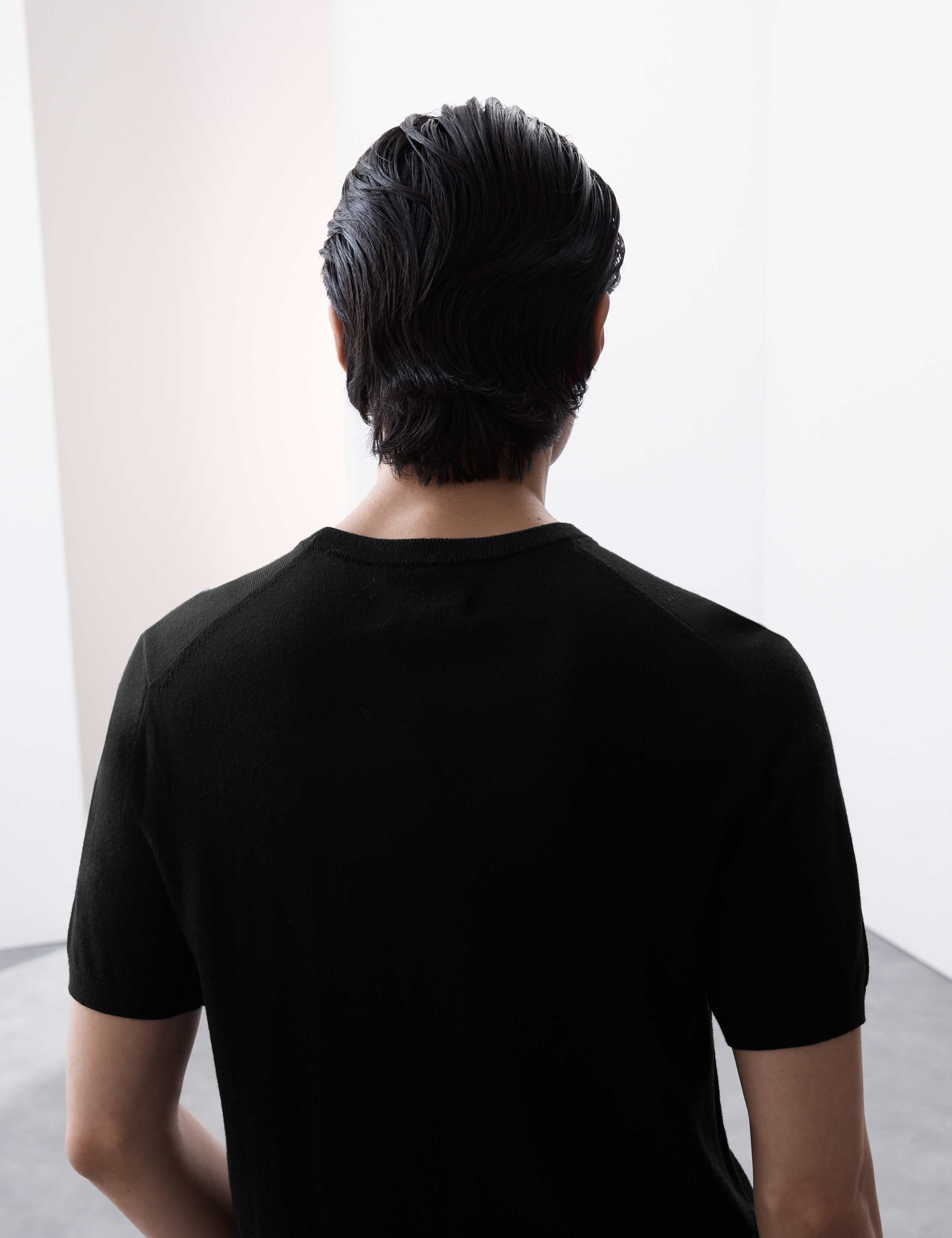 Pure Extra Fine Merino Wool Knitted T-Shirt 4 of 7