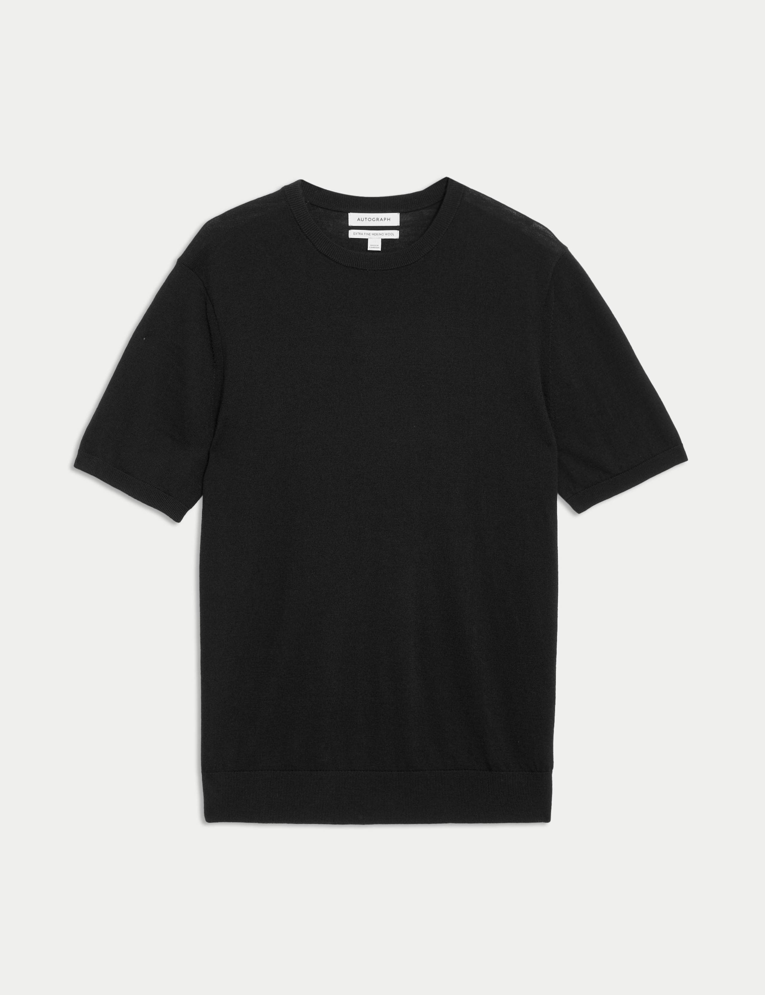 Pure Extra Fine Merino Wool Knitted T-Shirt 2 of 7