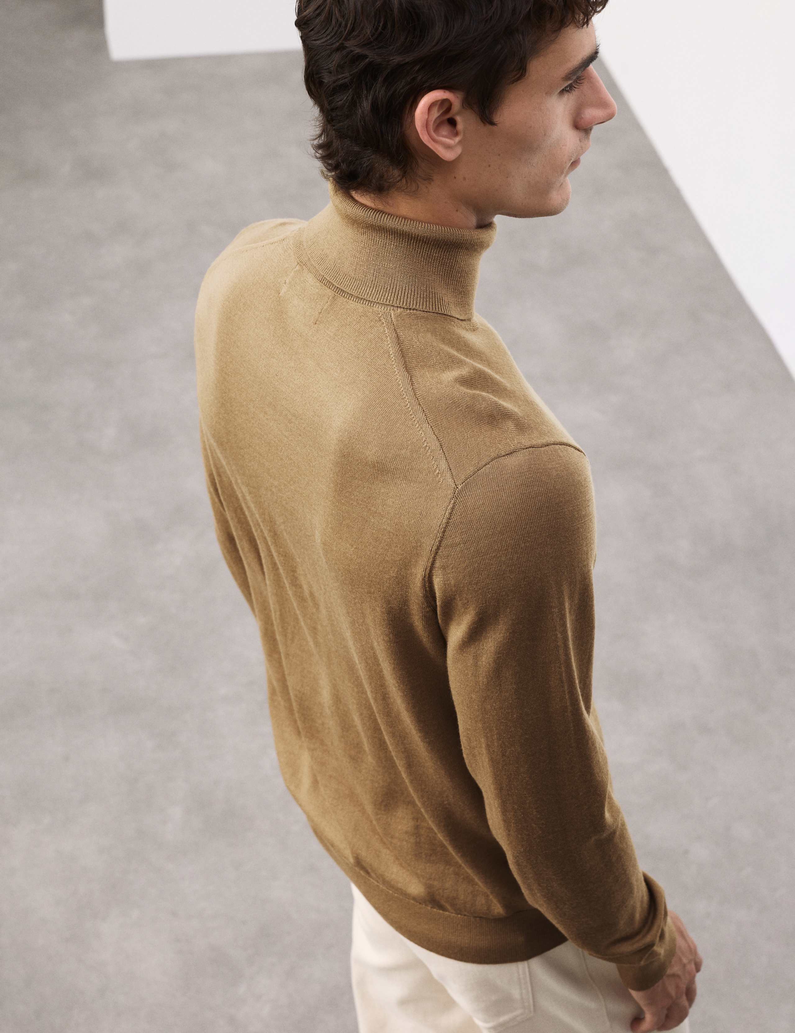 Pure Extra Fine Merino Wool Roll Neck Jumper 4 of 6