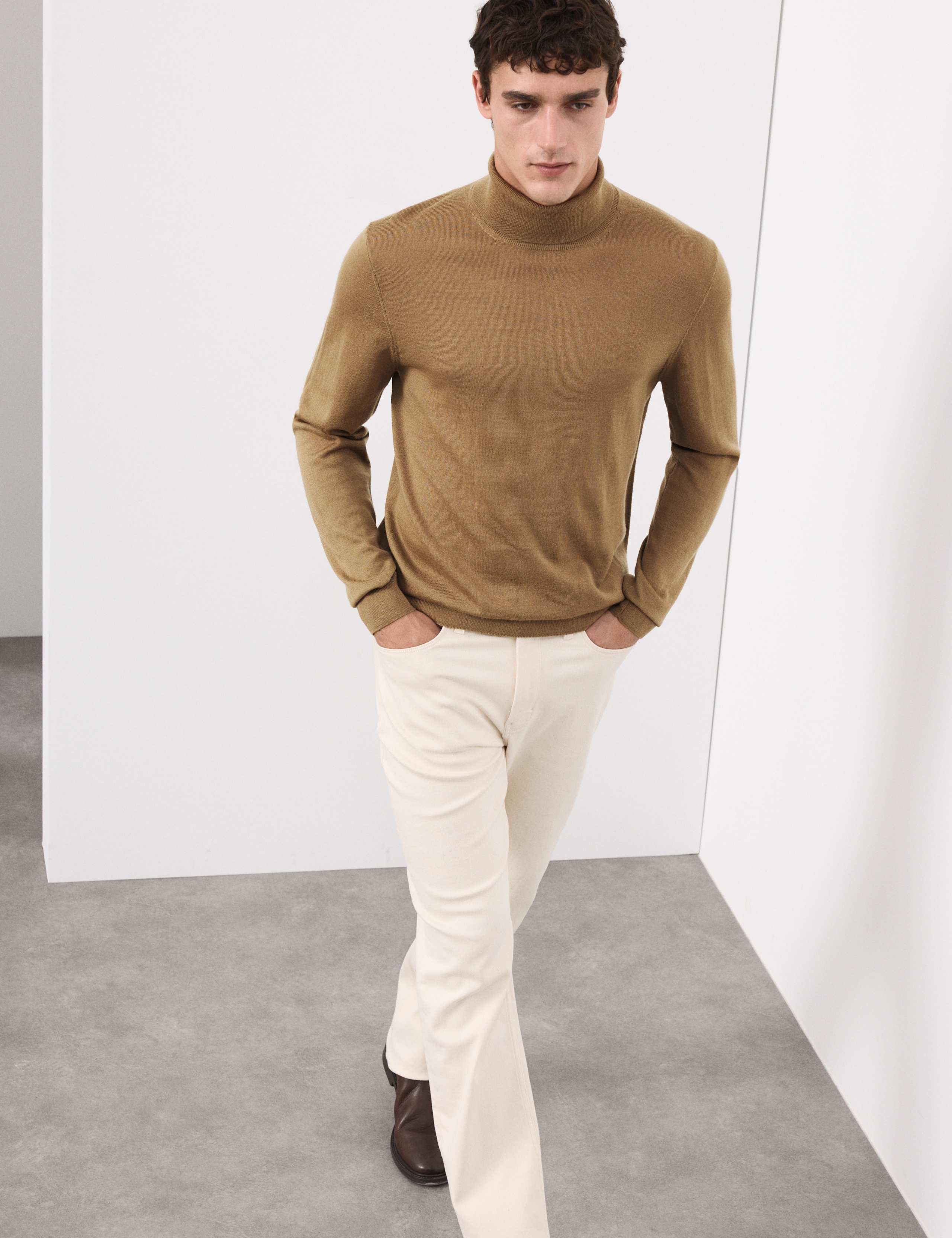 Pure Extra Fine Merino Wool Roll Neck Jumper 6 of 6