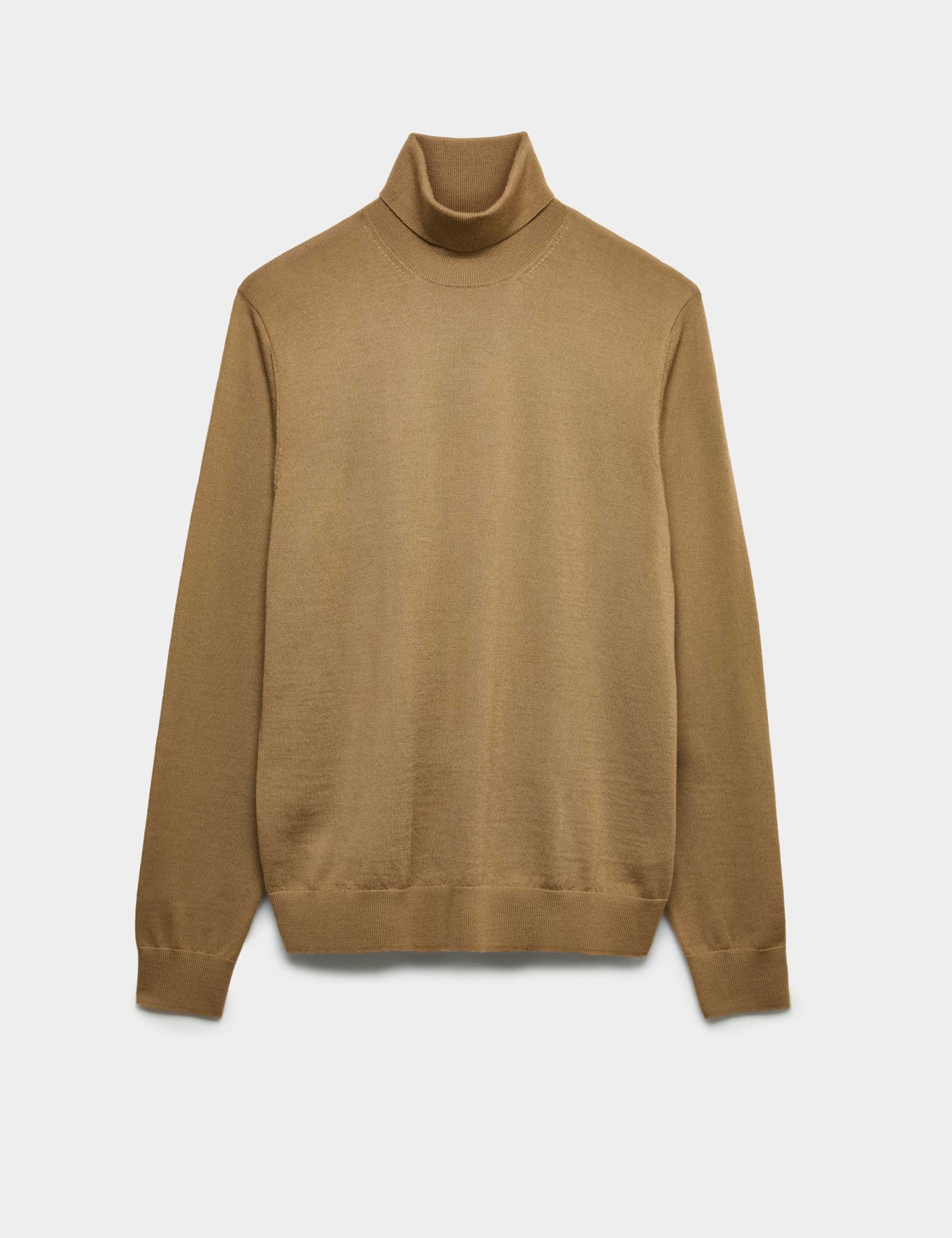 Pure Extra Fine Merino Wool Roll Neck Jumper 2 of 6