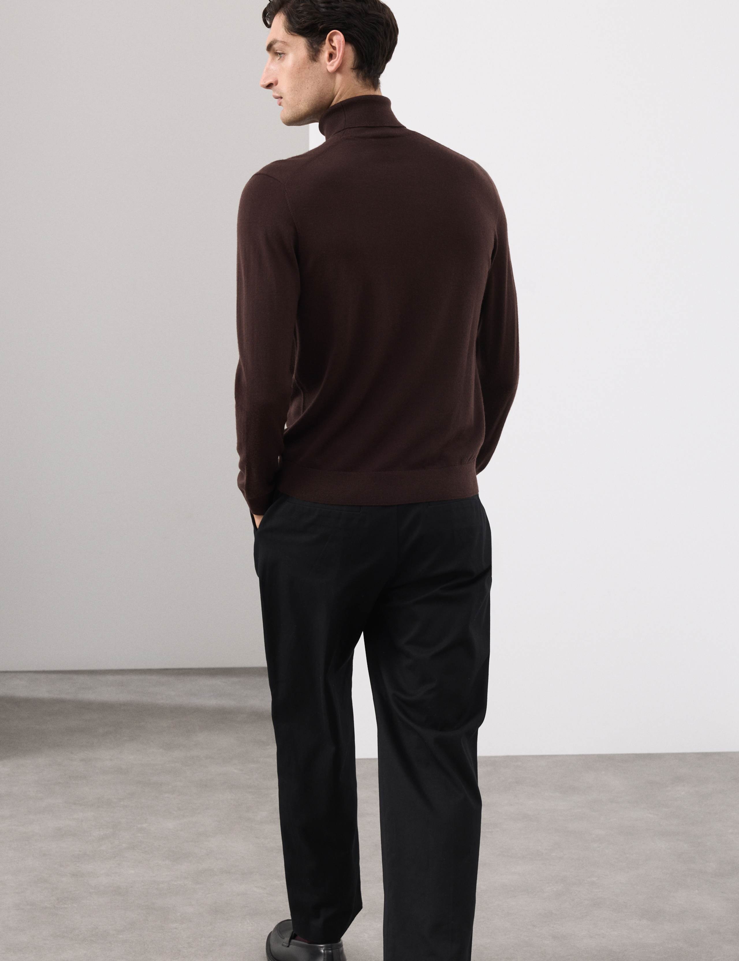 Pure Extra Fine Merino Wool Roll Neck Jumper 5 of 6