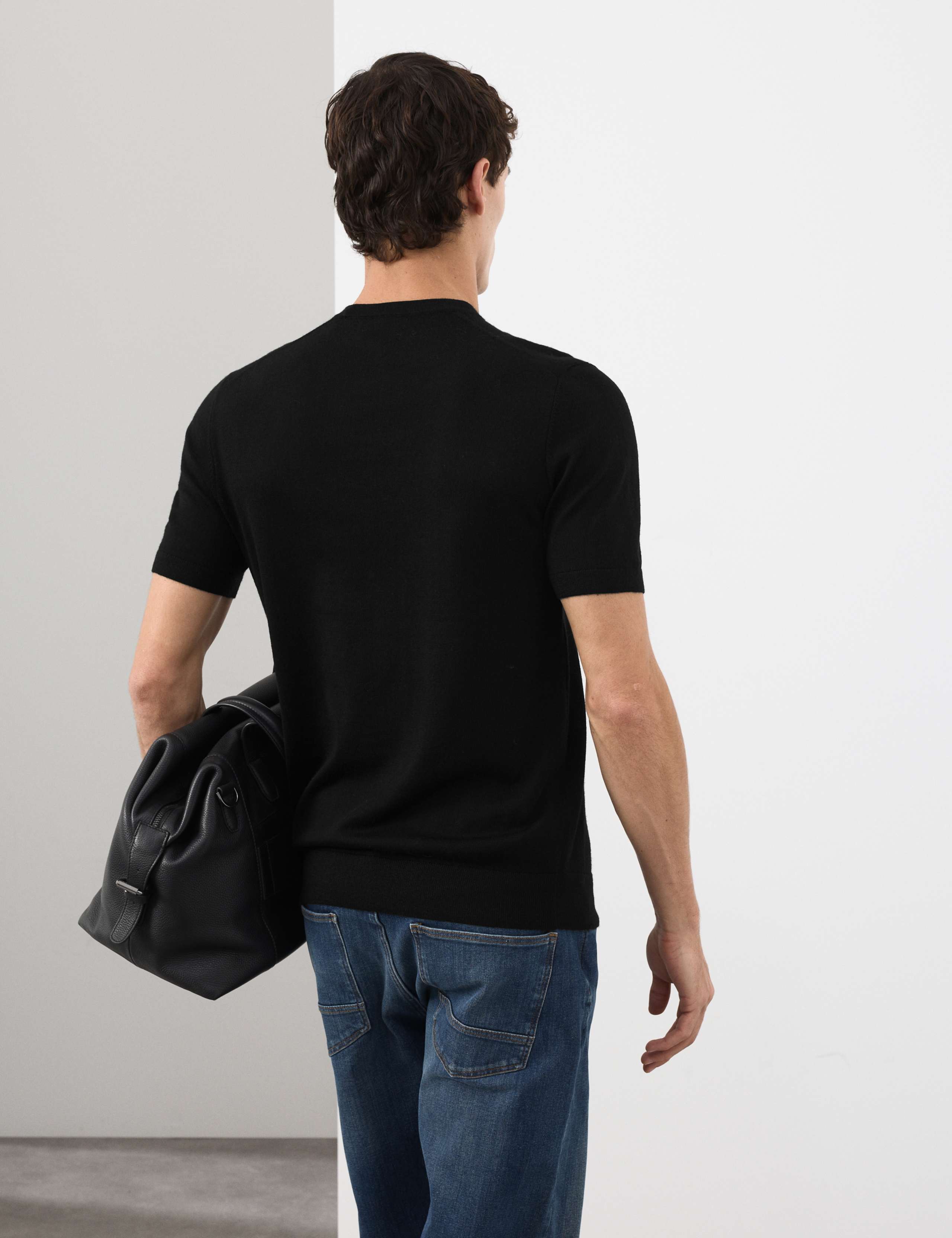 Pure Extra Fine Merino Wool Crew Neck T-Shirt 7 of 7