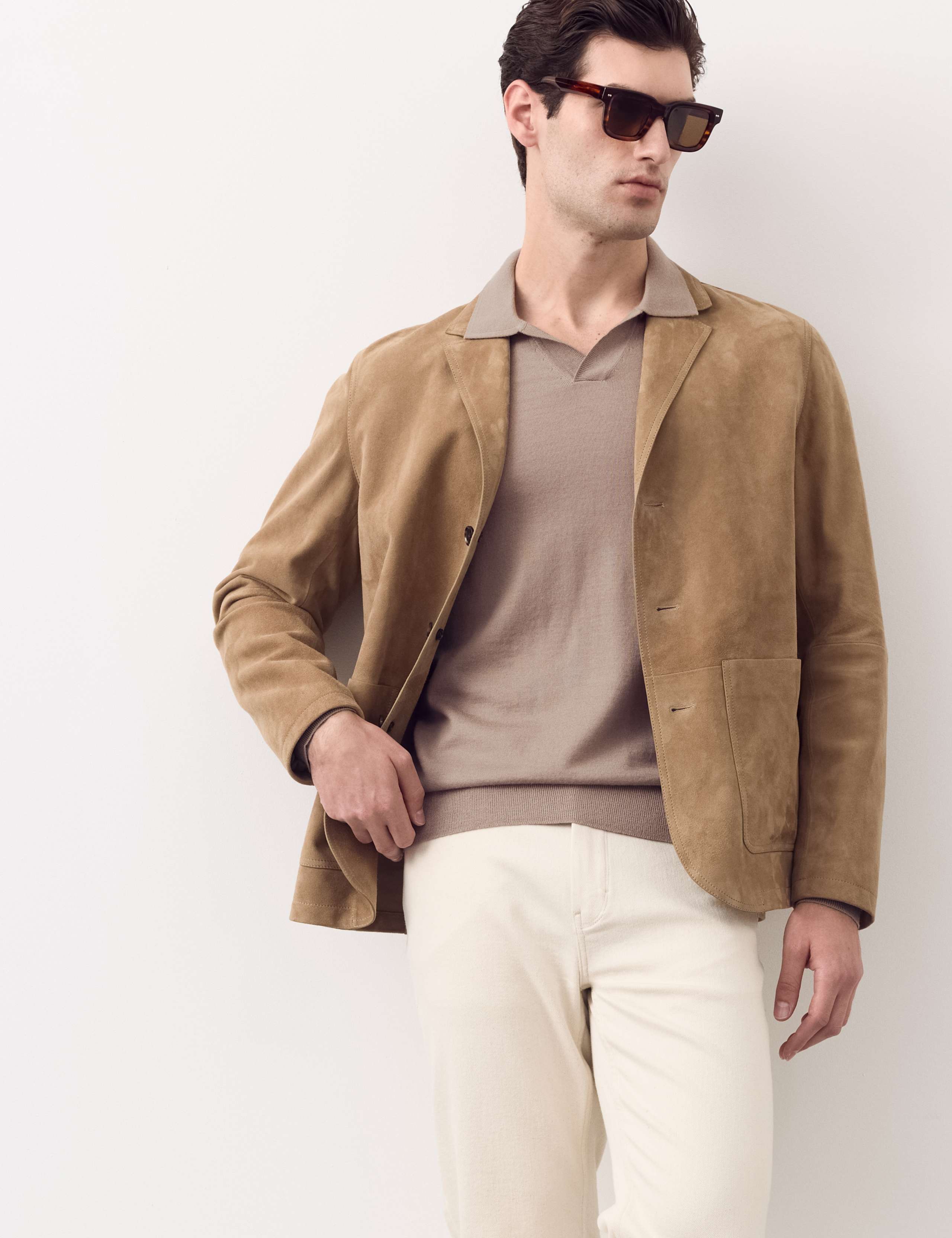 Pure Extra Fine Merino Wool Knitted Polo Shirt 6 of 6