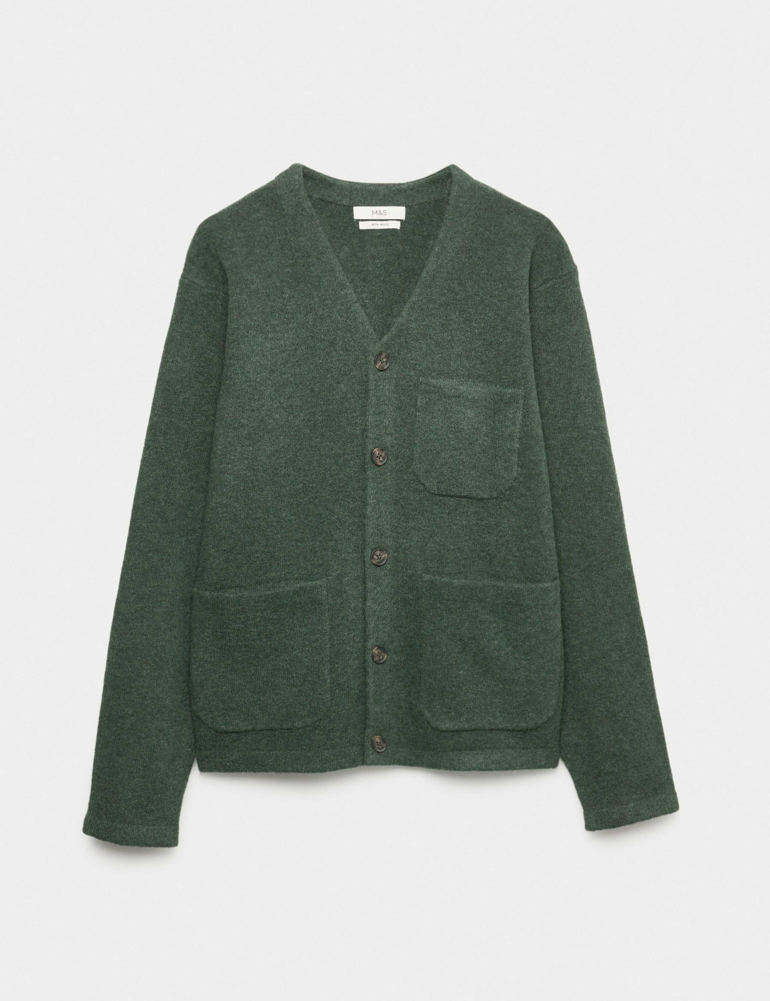 Utility Pocket Knitted Cardigan with Wool 2 of 6