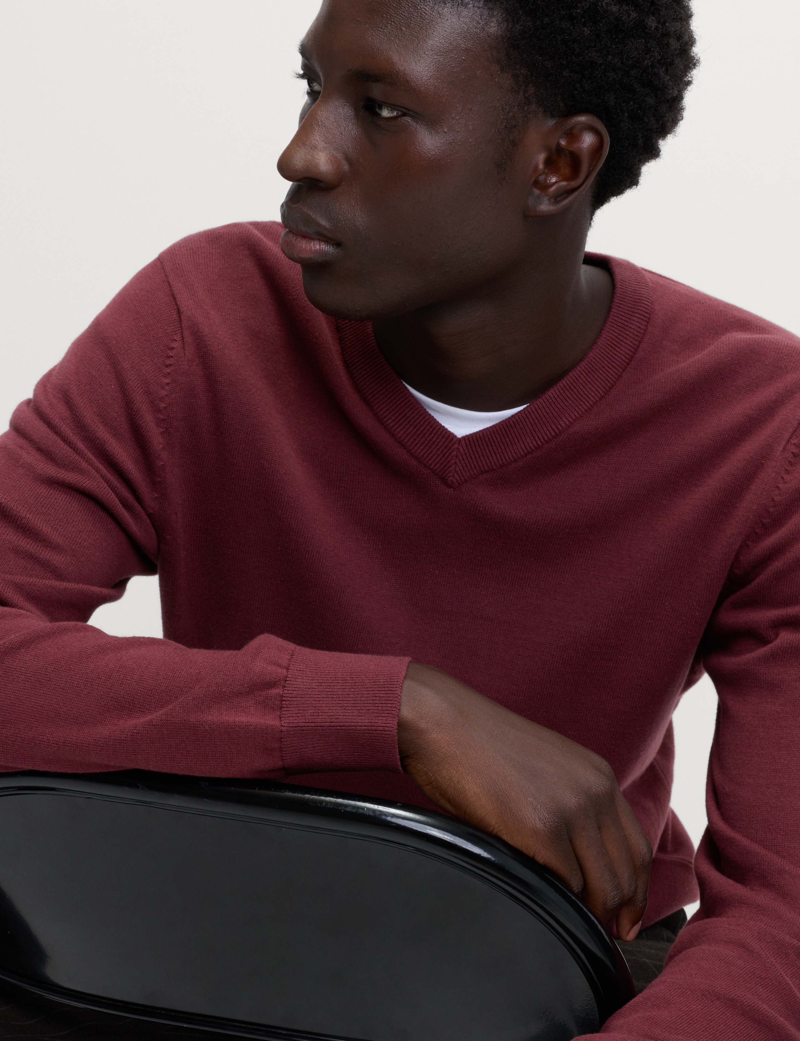 Pure Cotton V-Neck Jumper 6 of 6
