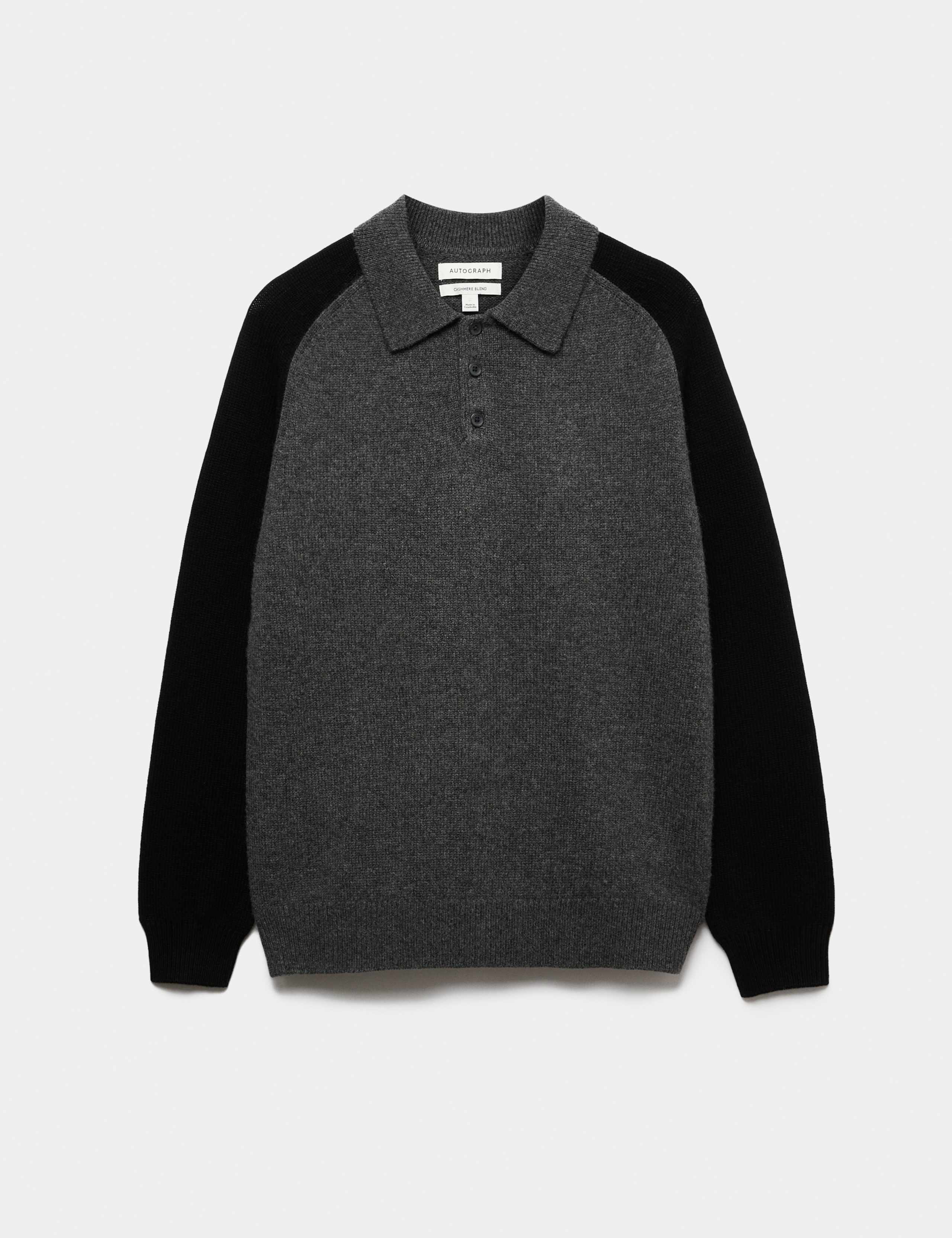 Merino Wool Rich with Cashmere Knitted Polo Shirt 2 of 7